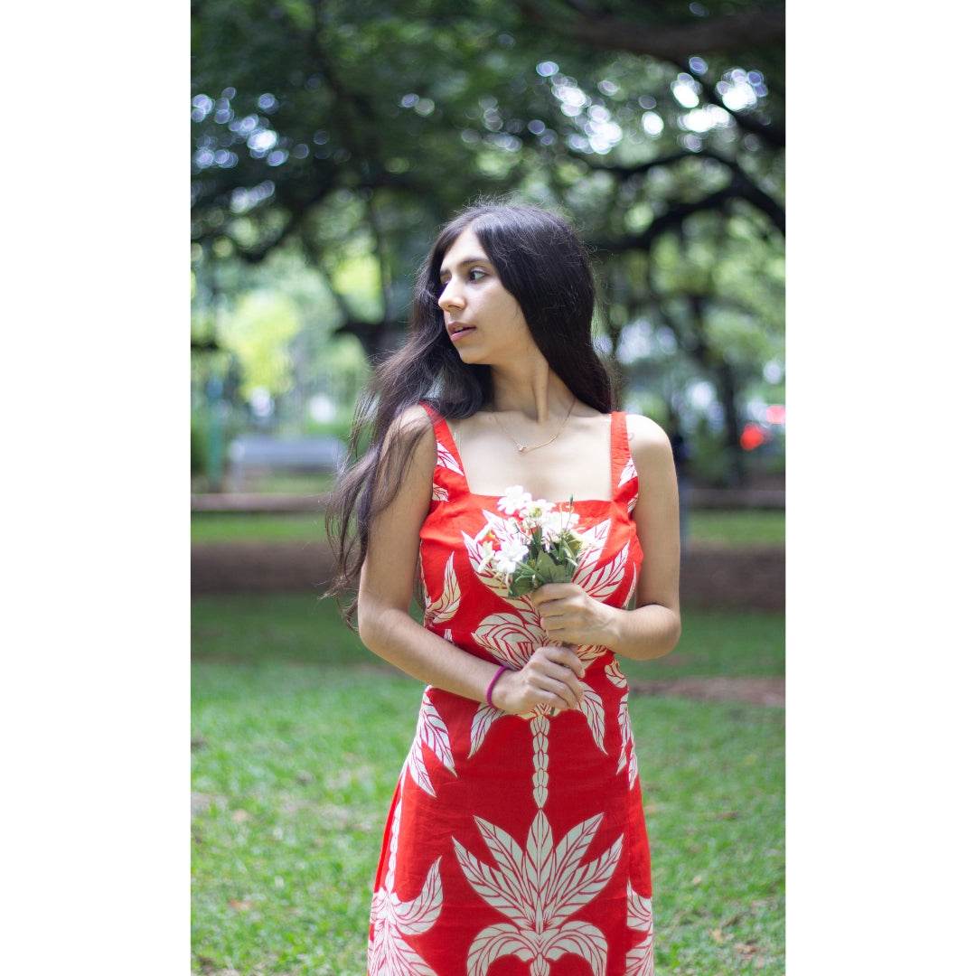 Nola - Red and White Maxi Dress - That Gal