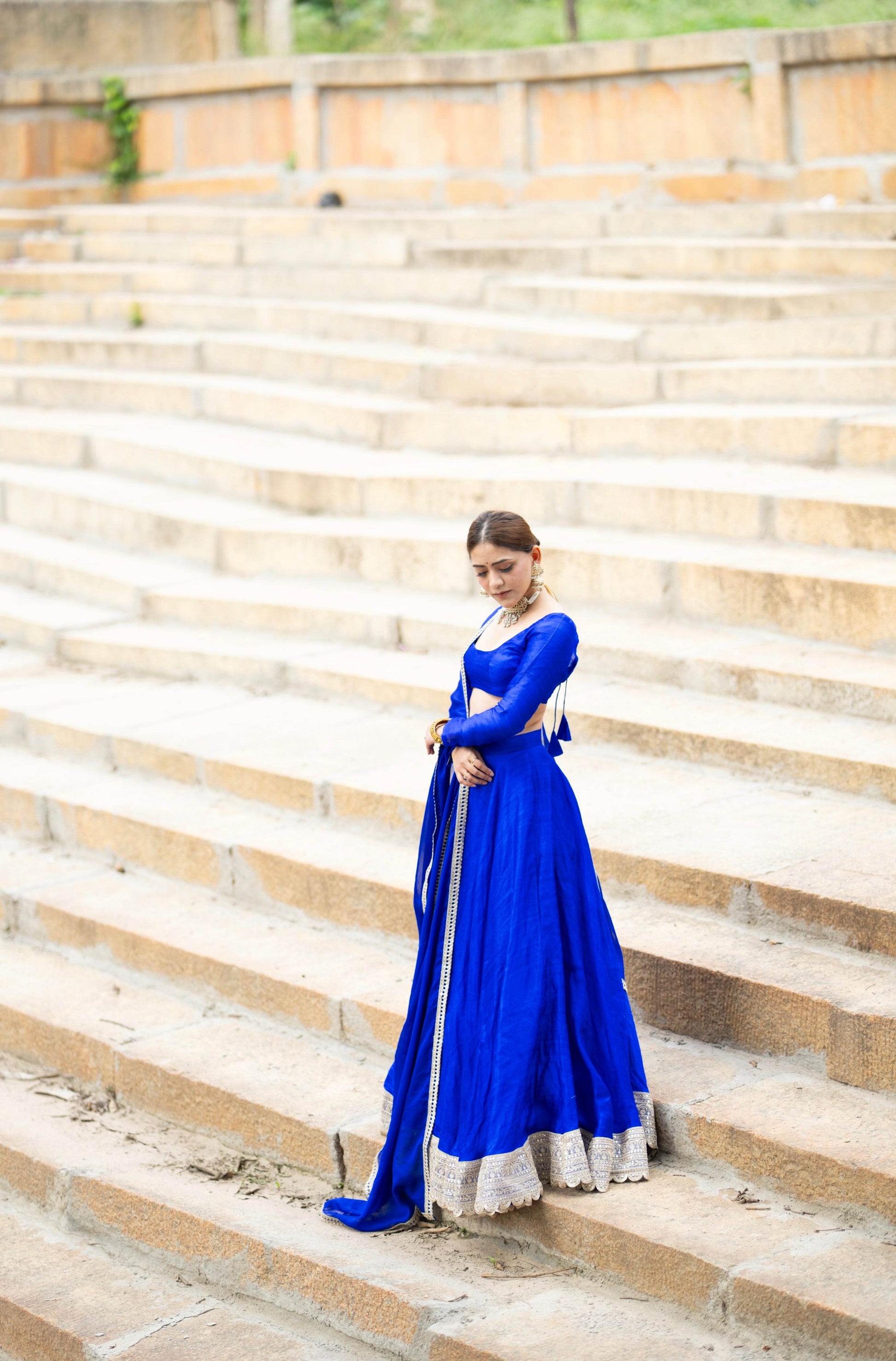 Royal Blue Lehenga - That Gal
