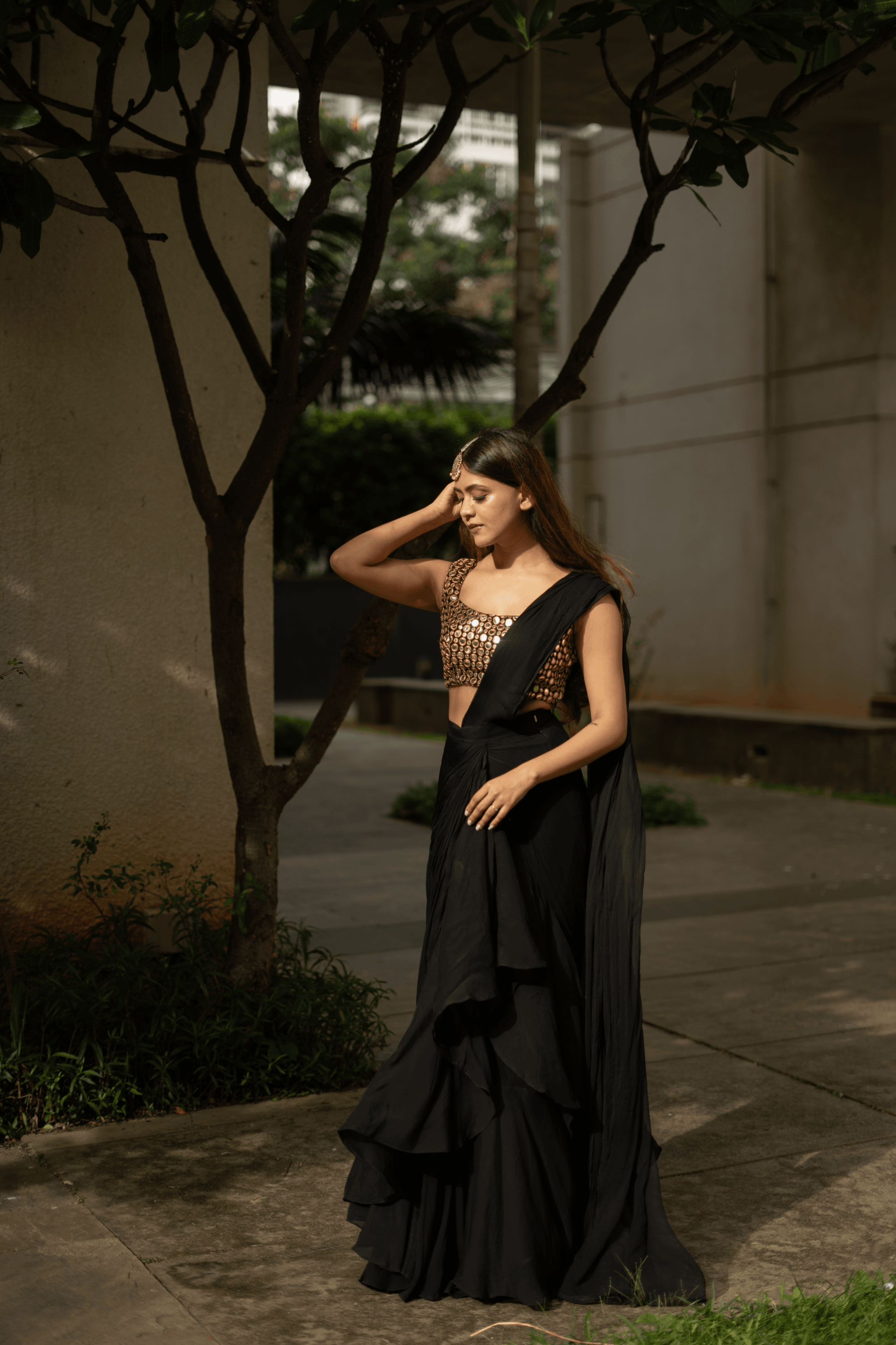 Nida Ruffled Saree Set - That Gal