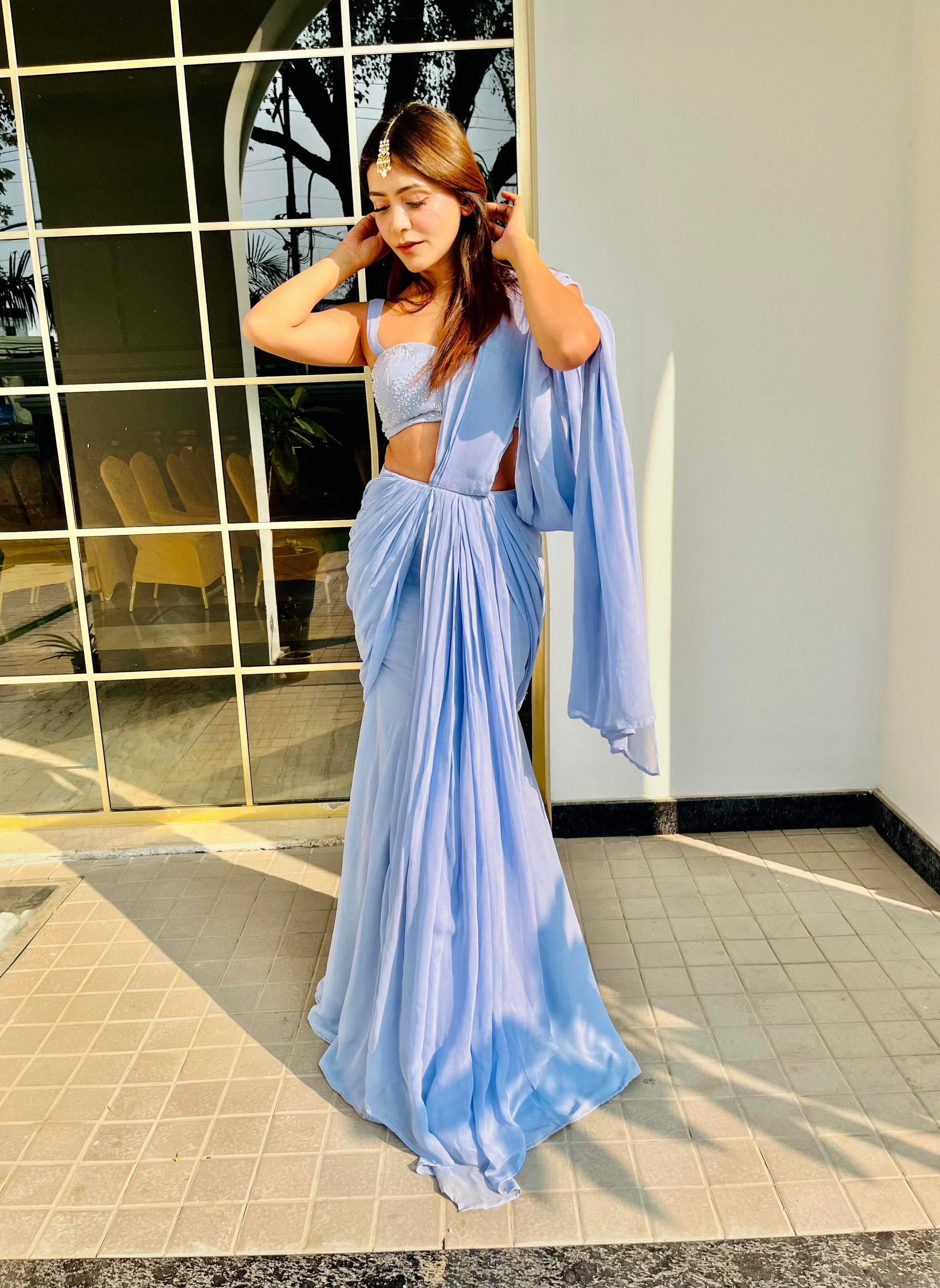 Amna Pre-Draped Saree Set - That Gal