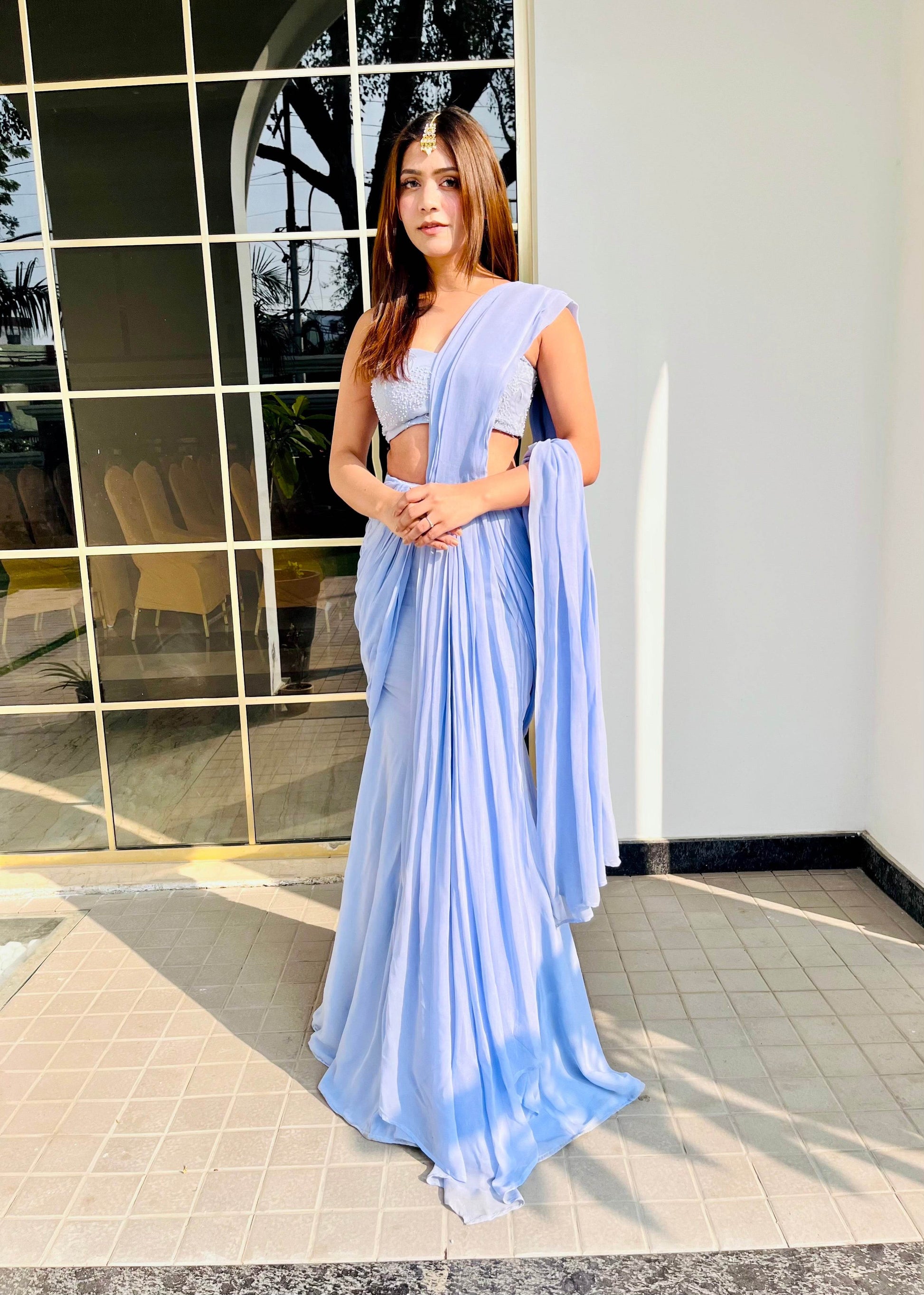 Amna Pre-Draped Saree Set - That Gal