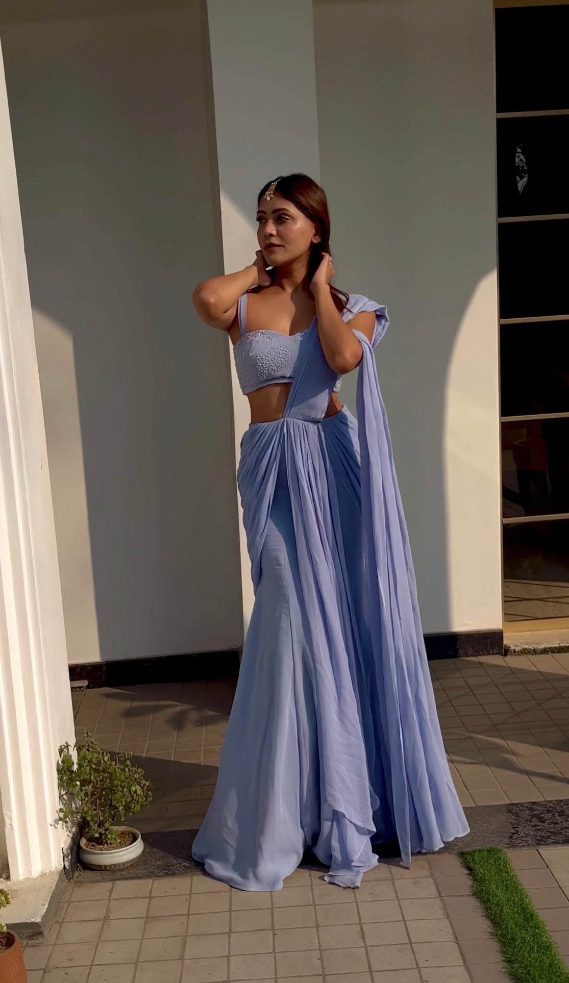 Amna Pre-Draped Saree Set - That Gal