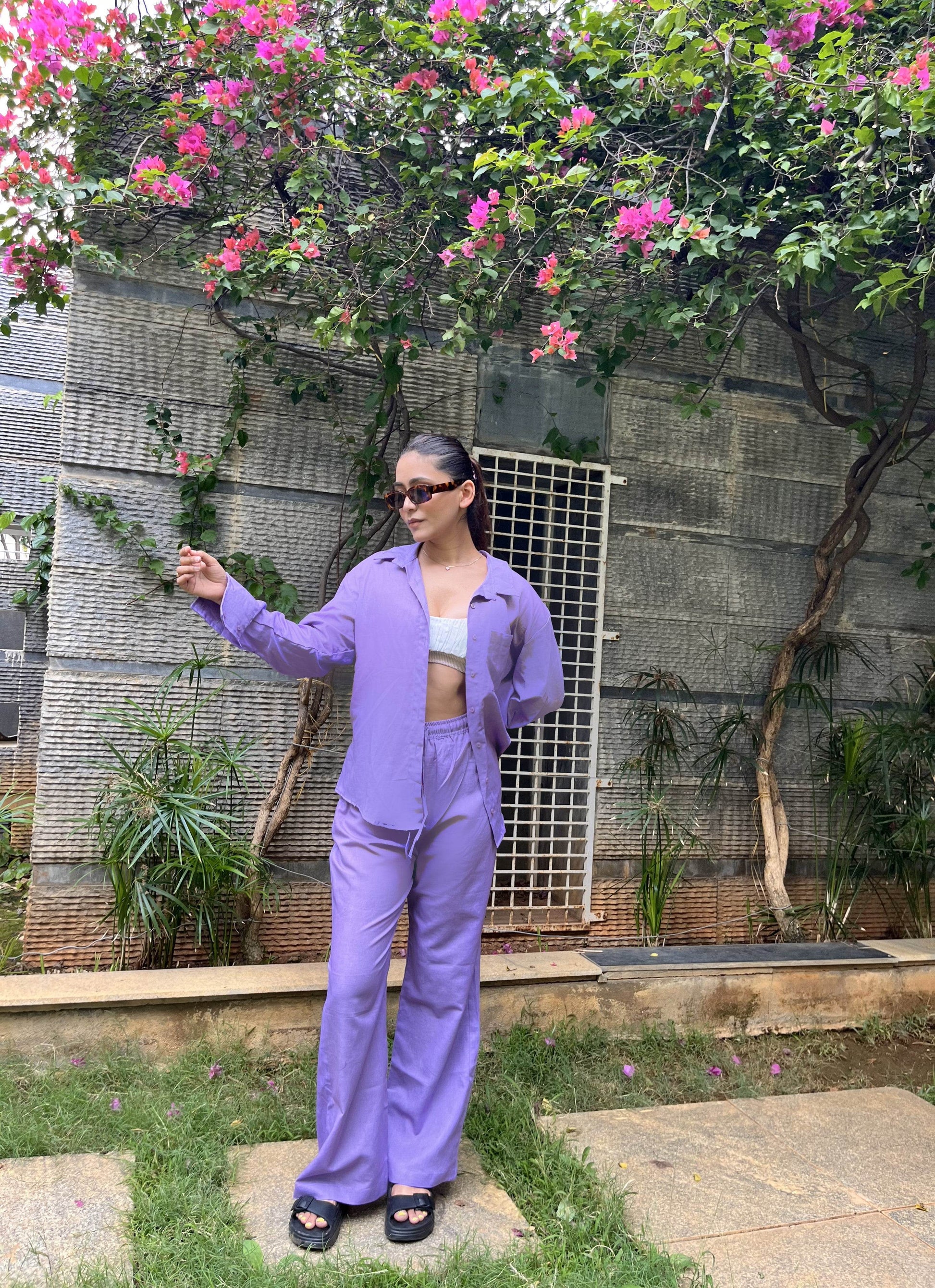 The Linen Coord Set - Pink - That Gal