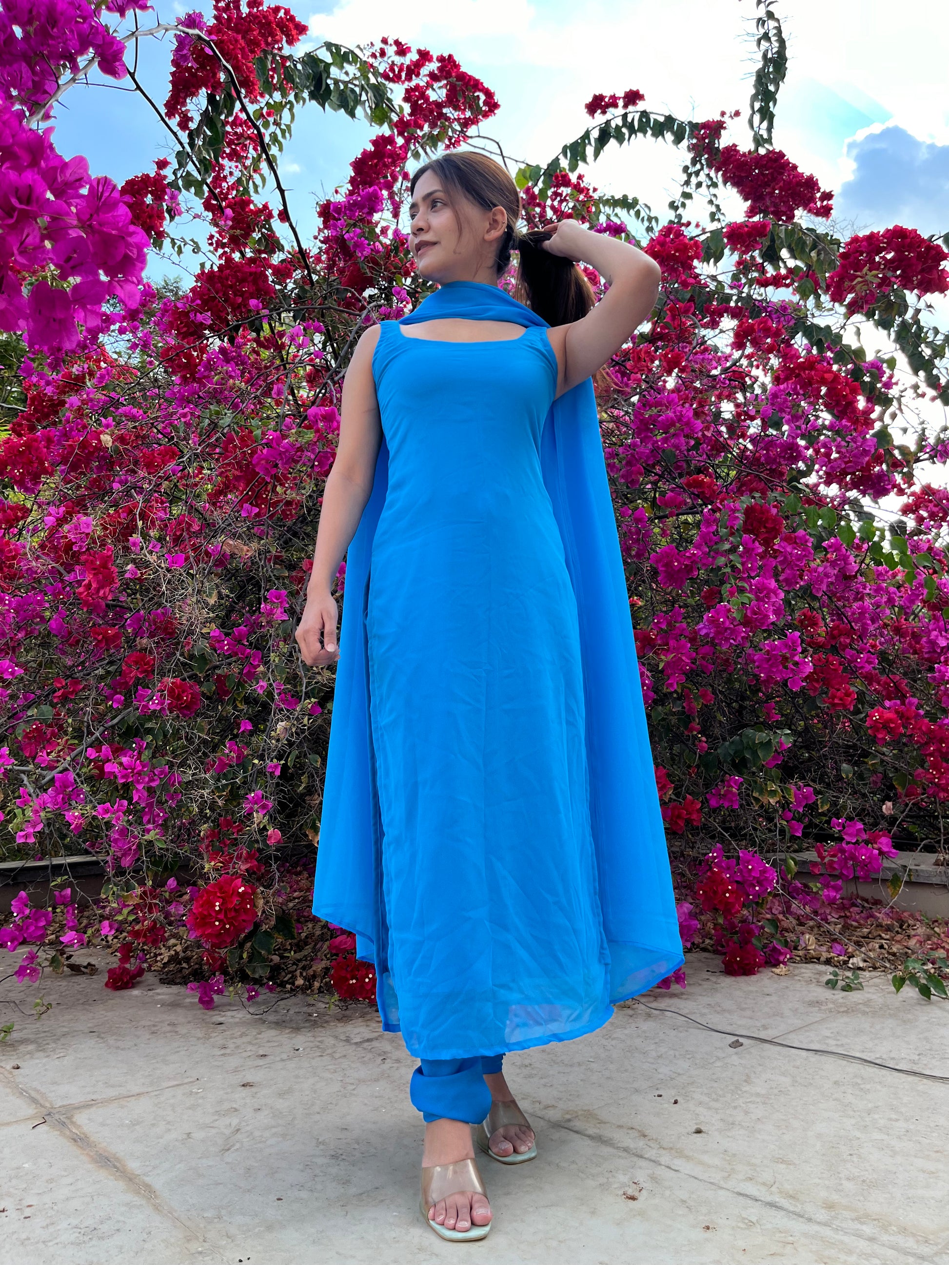 Megha Suit Set - Firozi - That Gal