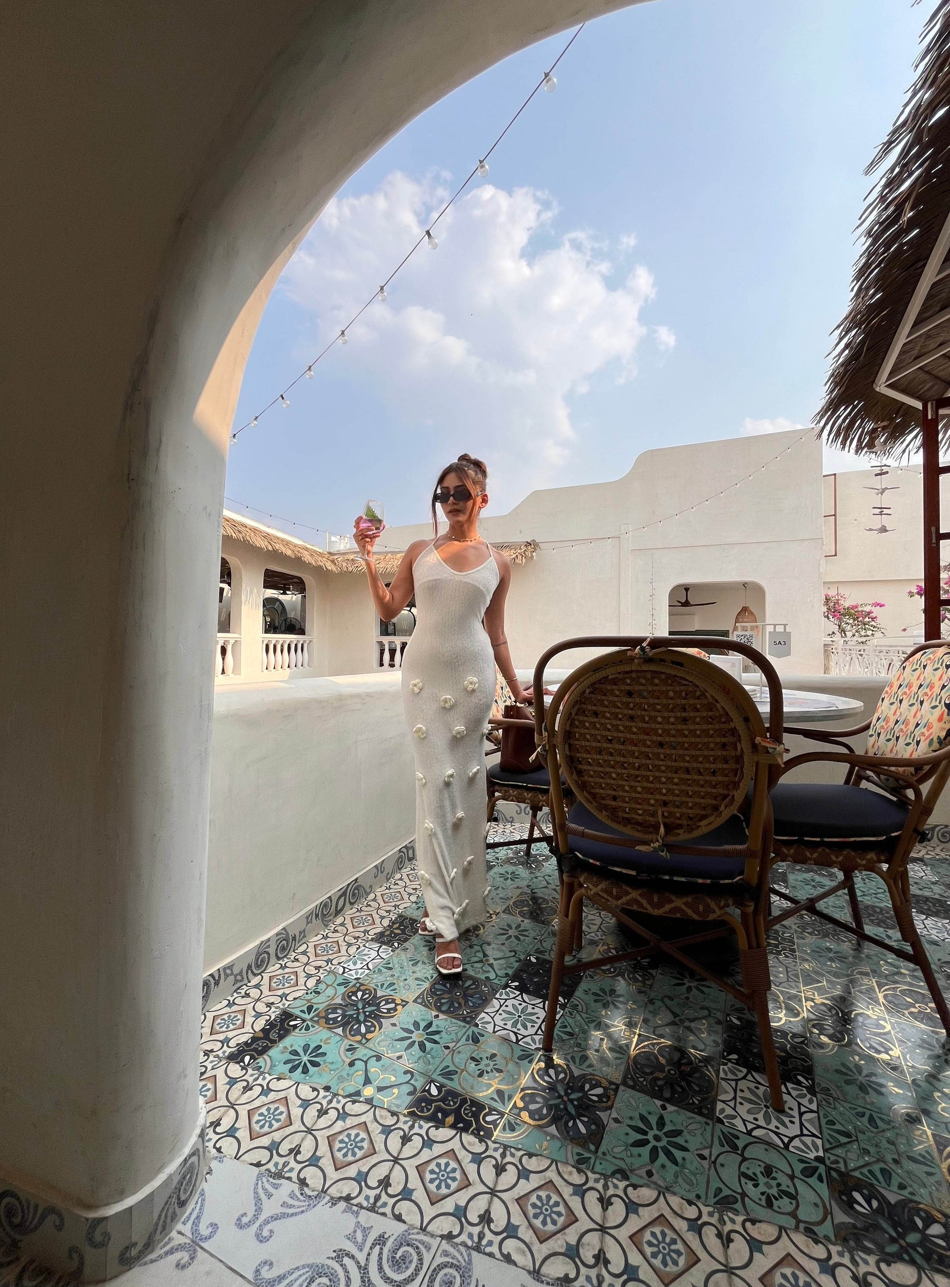 Amy 3-D Flower Knitted Dress - That Gal