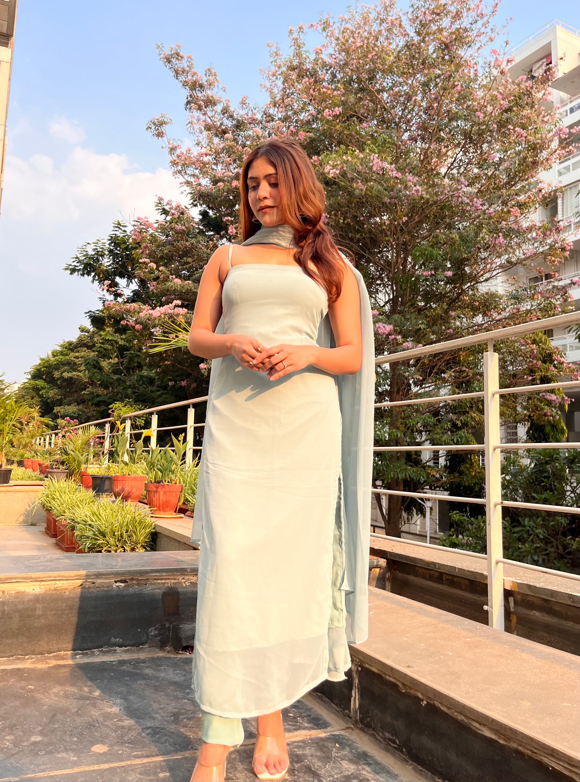 Tina Suit Set - Powder Green - That Gal