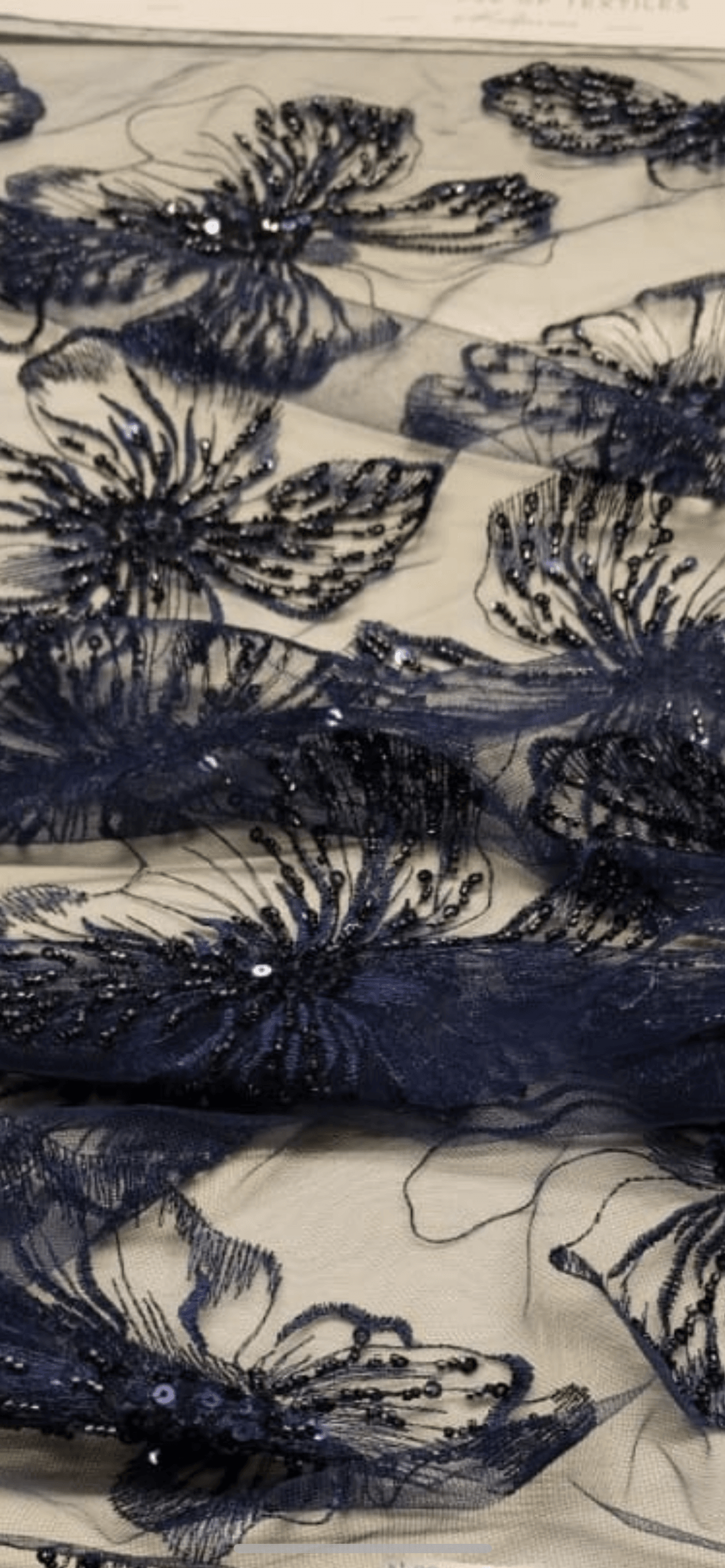 Raha - Deep Blue Hand Embroidered Saree - That Gal