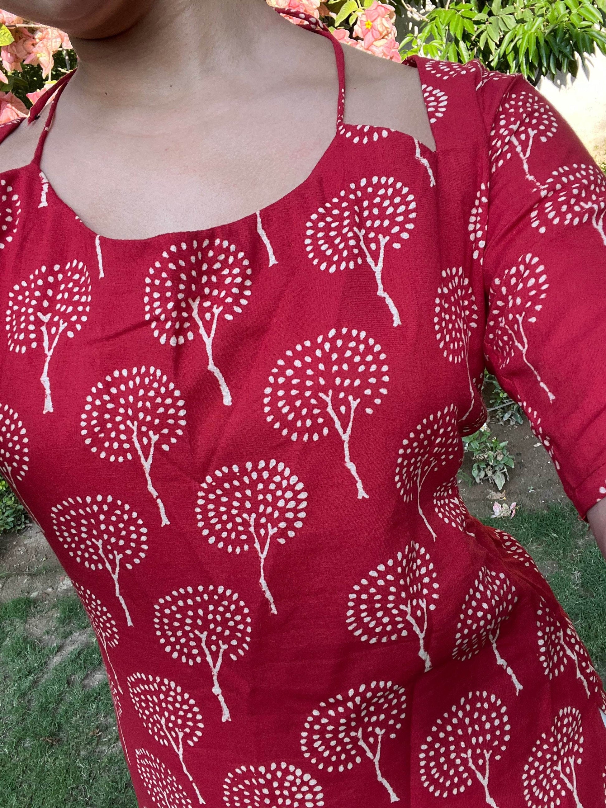 Miraya Rust Red Kurti - That Gal