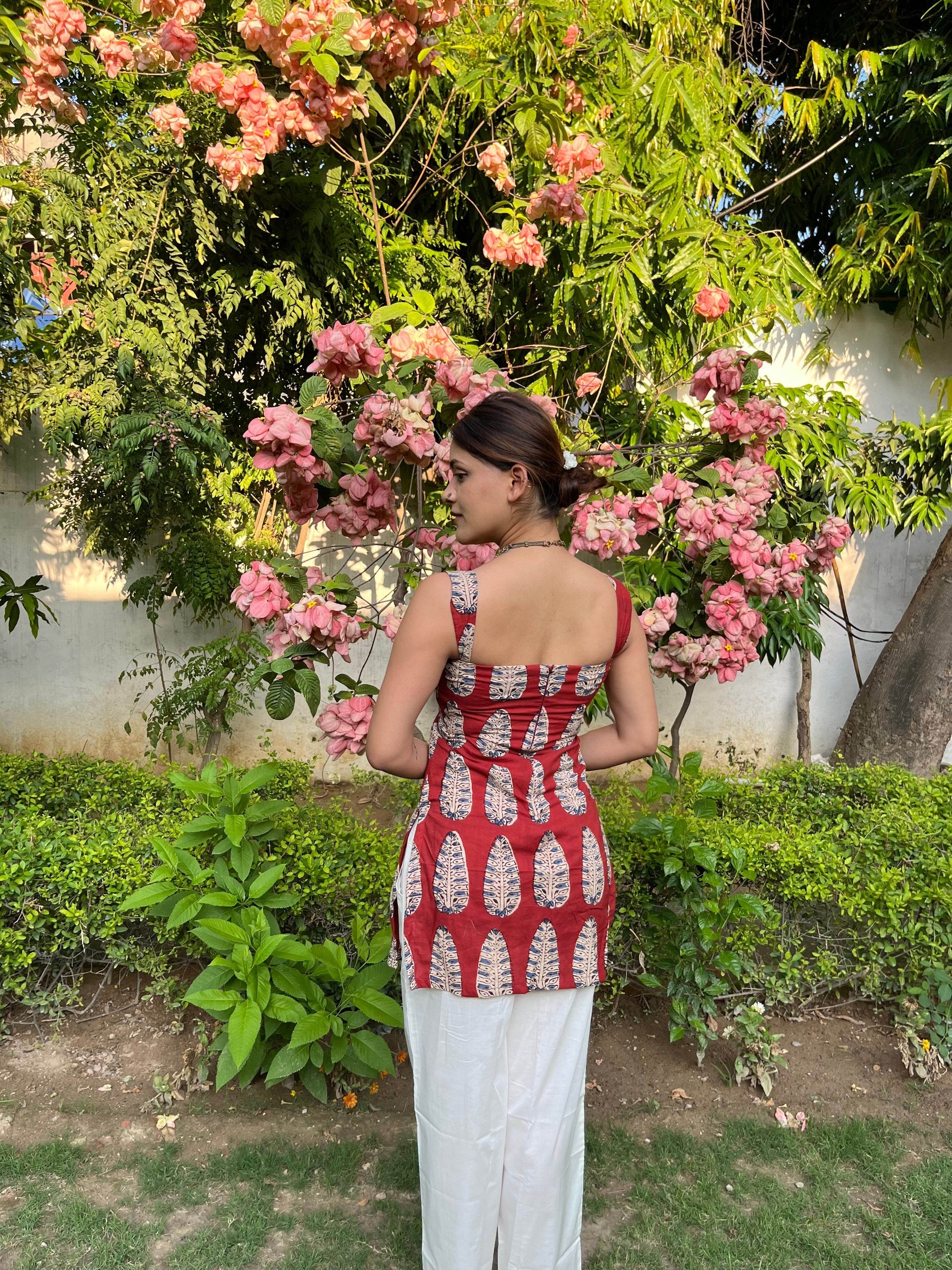 Anshika Bagru Print Padded Kurti - That Gal