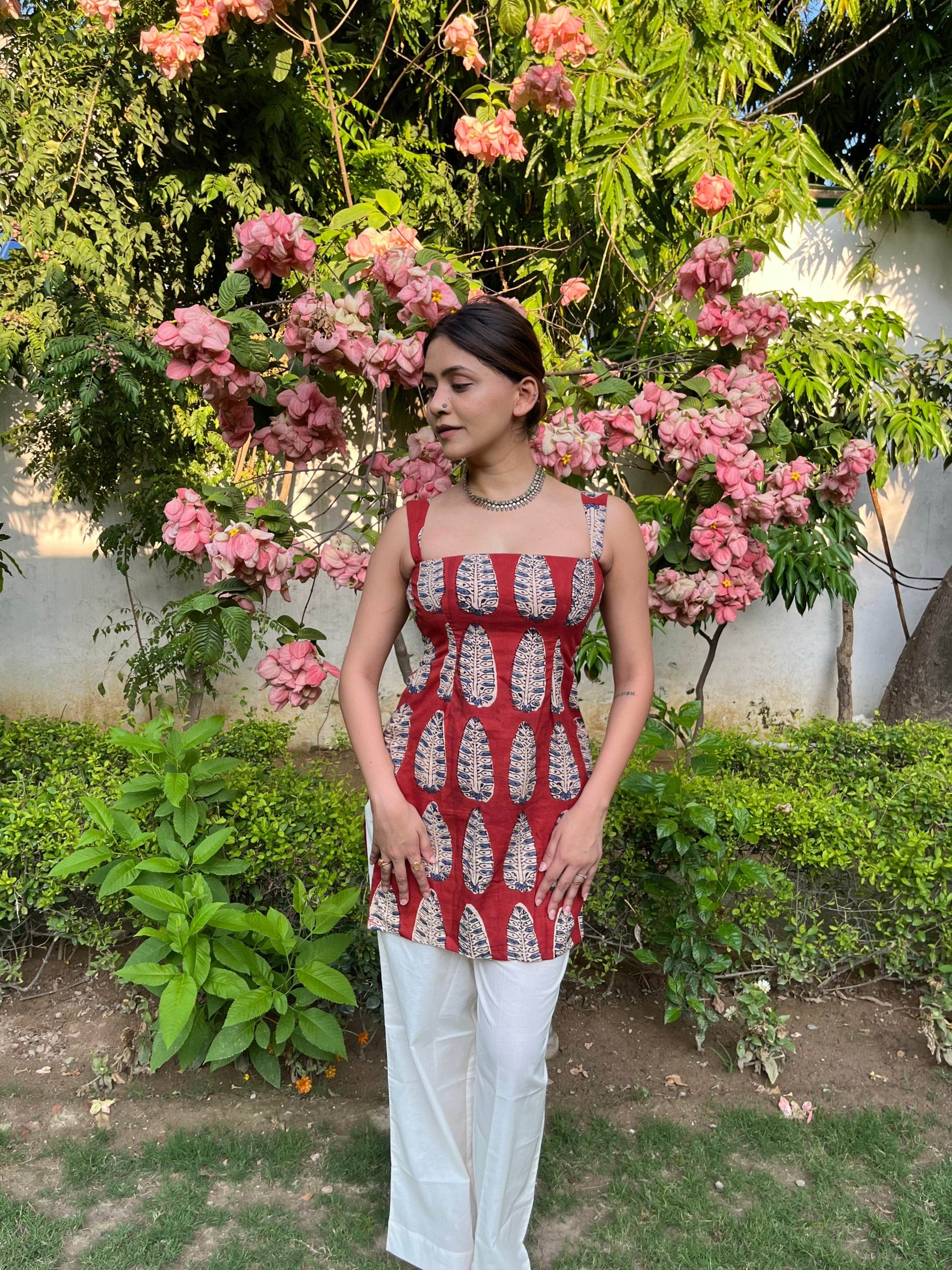 Anshika Bagru Print Padded Kurti - That Gal