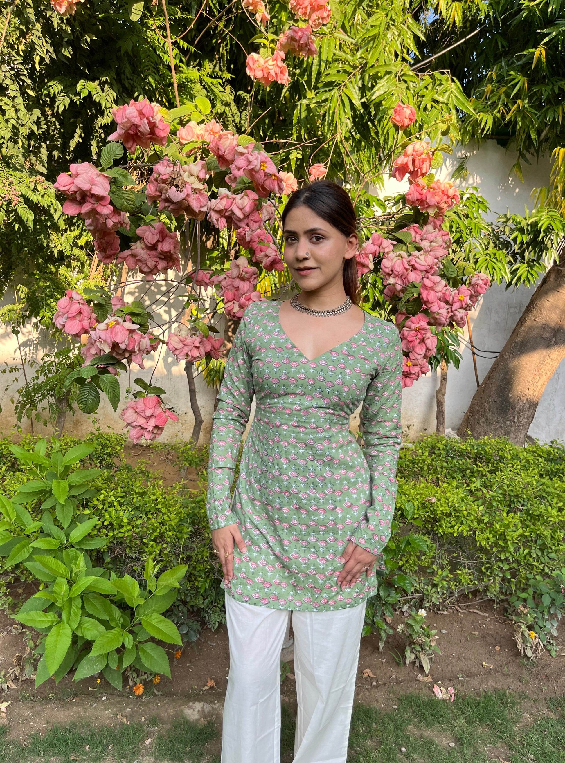 Dia Hand Block Printed Kurti - That Gal