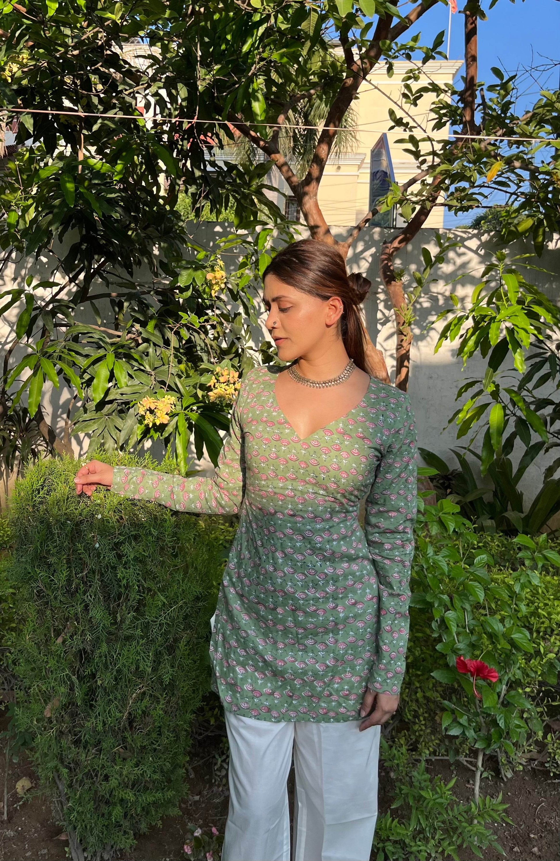 Dia Hand Block Printed Kurti - That Gal
