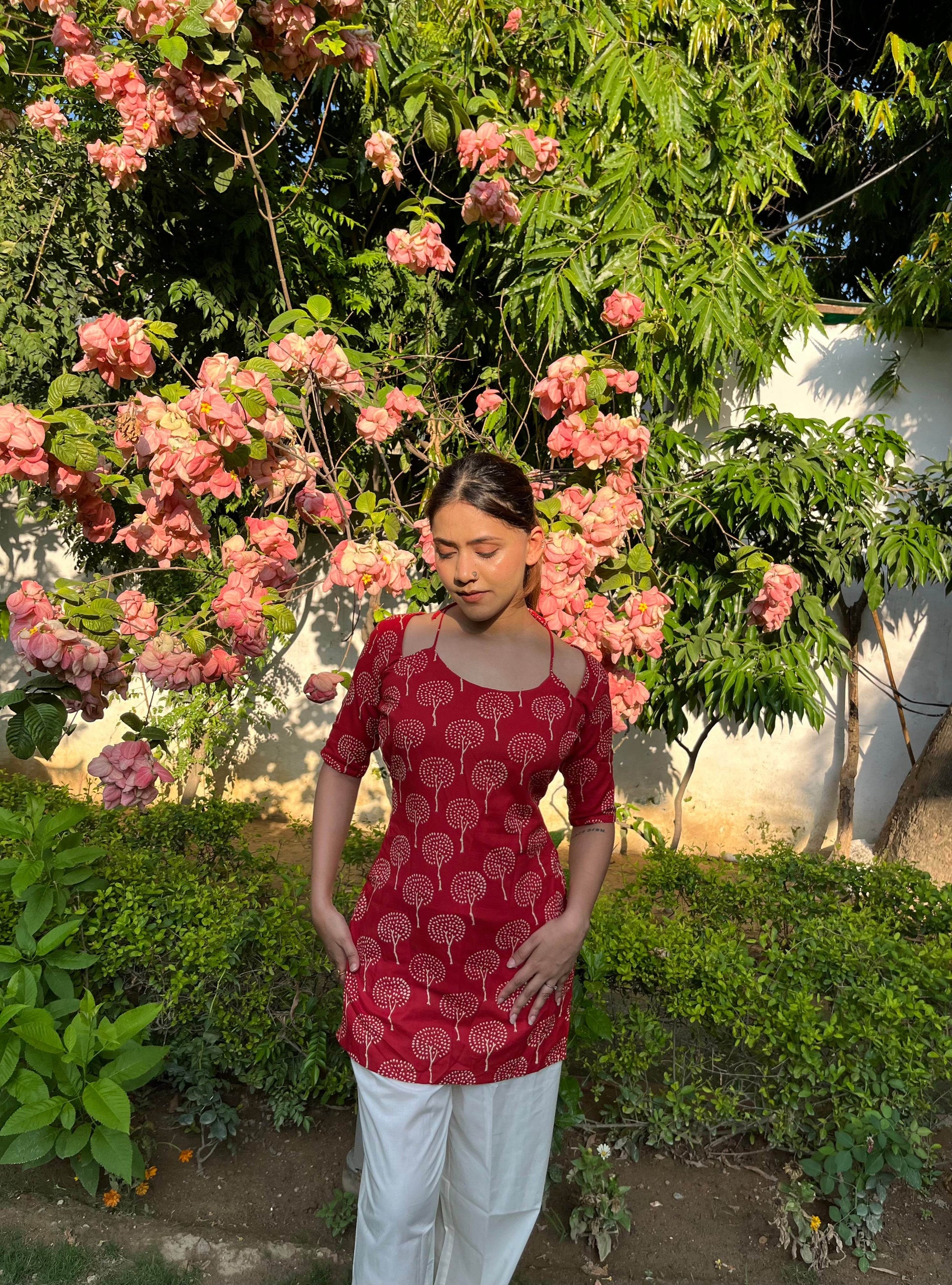 Miraya Rust Red Kurti - That Gal