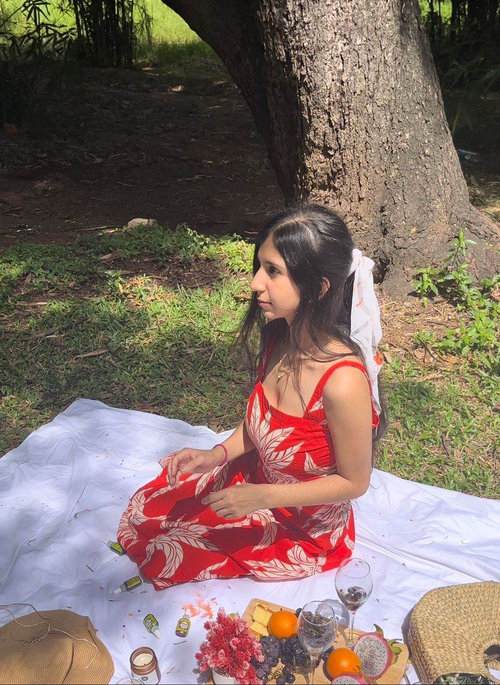 Nola - Red and White Maxi Dress - That Gal