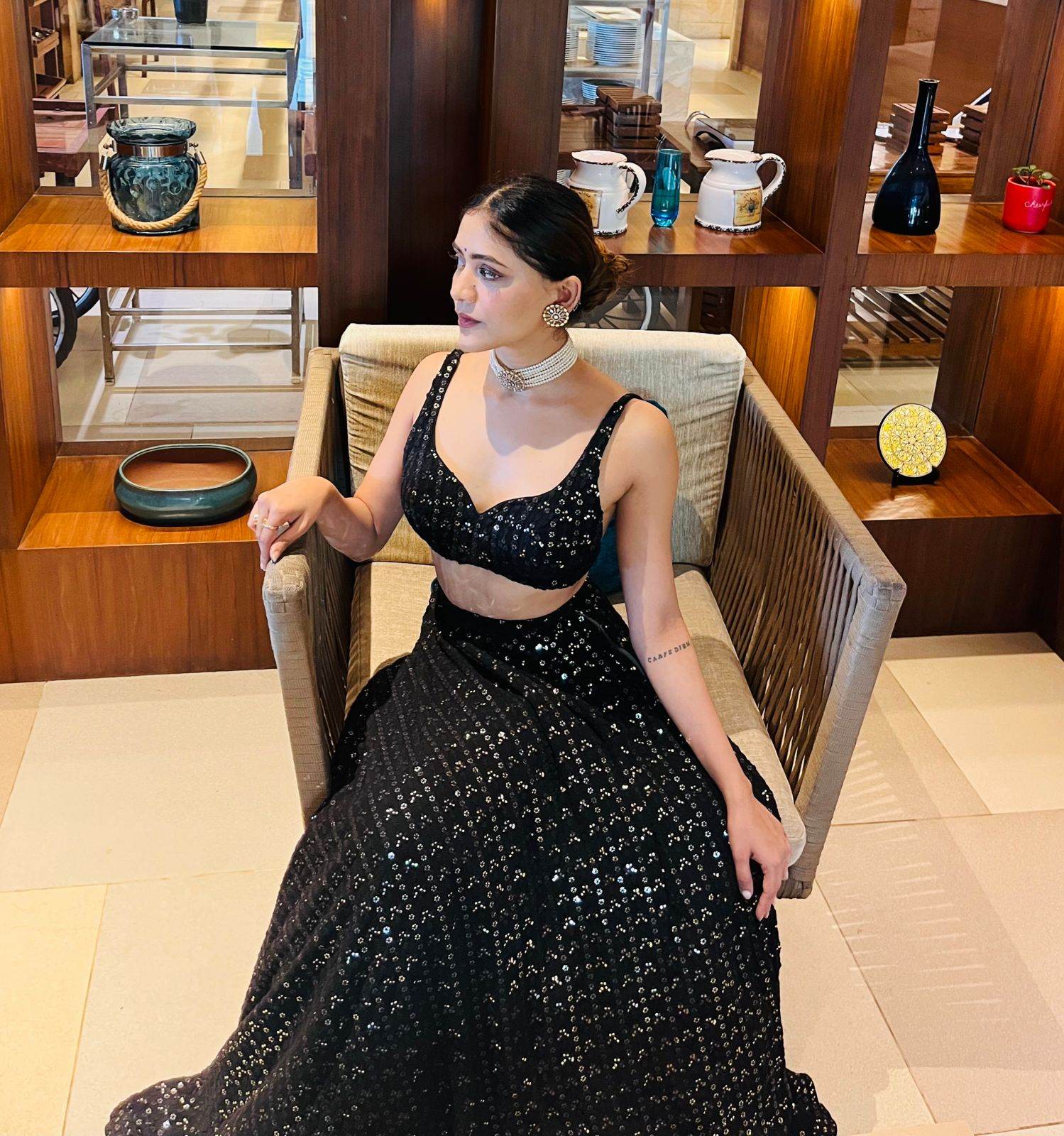 Rida - Black Lehenga Set - That Gal