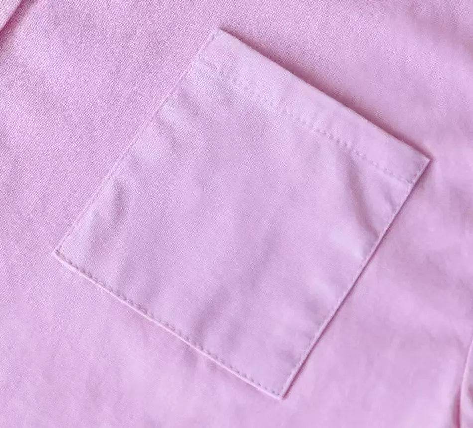 The Linen Coord Set - Pink - That Gal