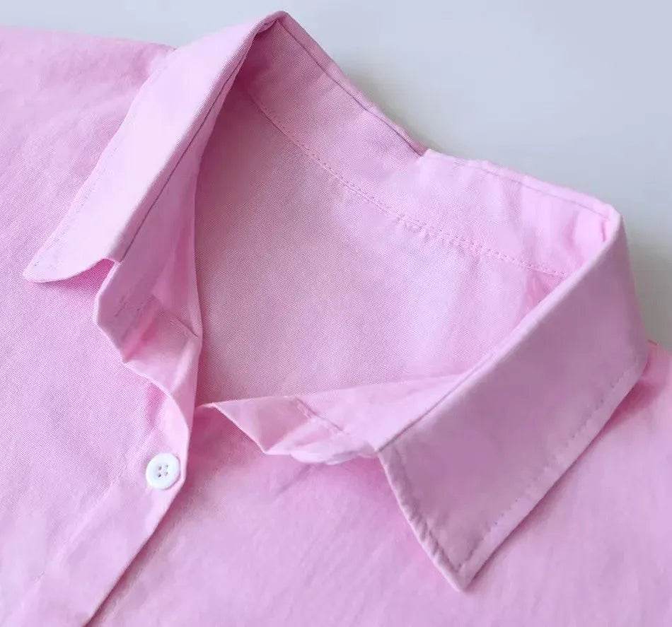 The Linen Coord Set - Pink - That Gal