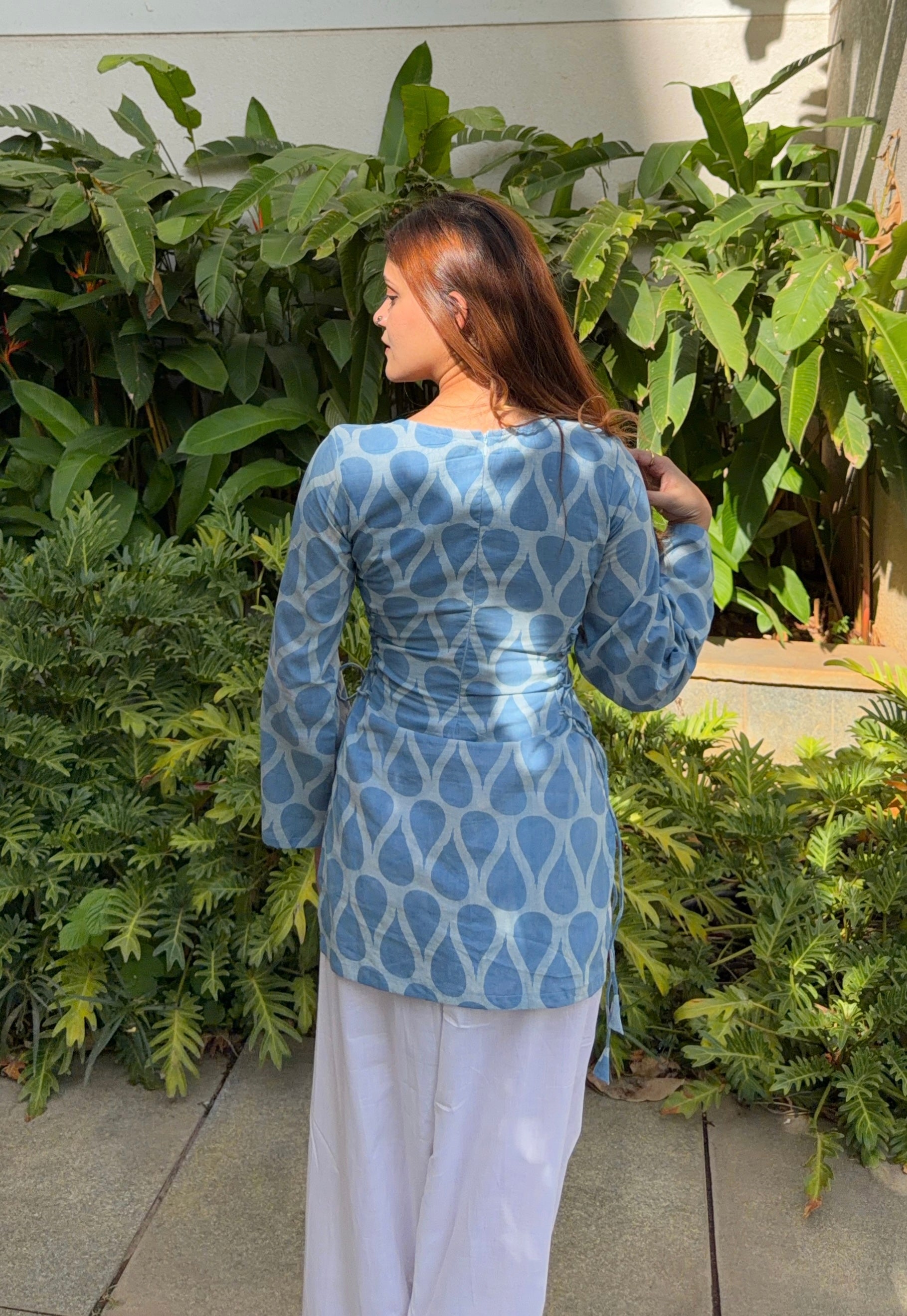 Ambar Side-Tie Dabu Print Kurti