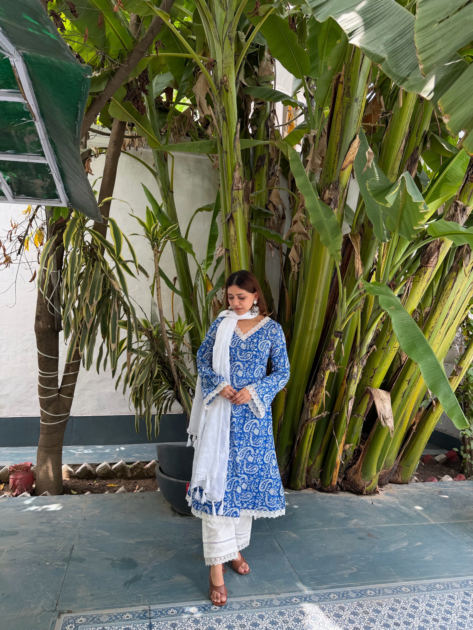 Sukoon Suit Set - Hand Block Printed