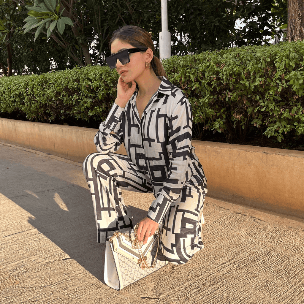 White & Black Coord Set - That Gal