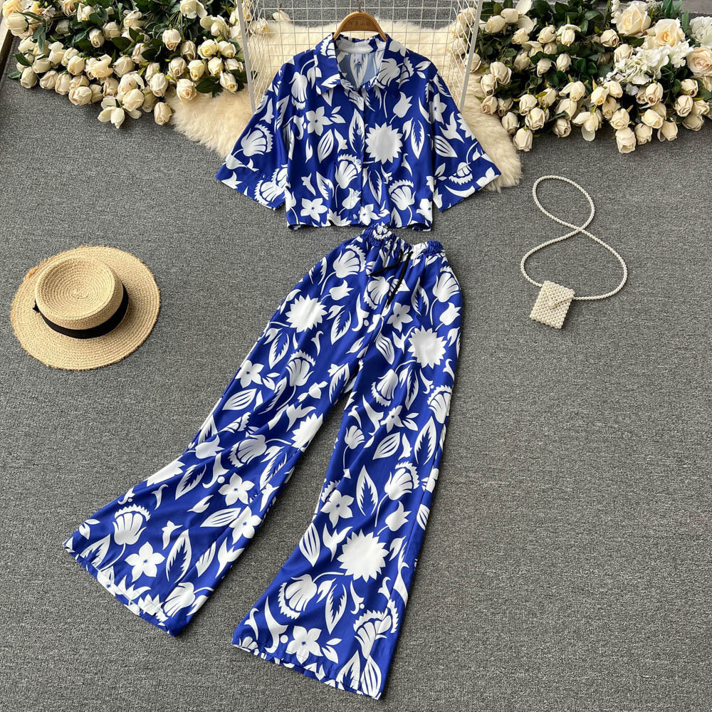 2-Piece Floral Printed Coord Set