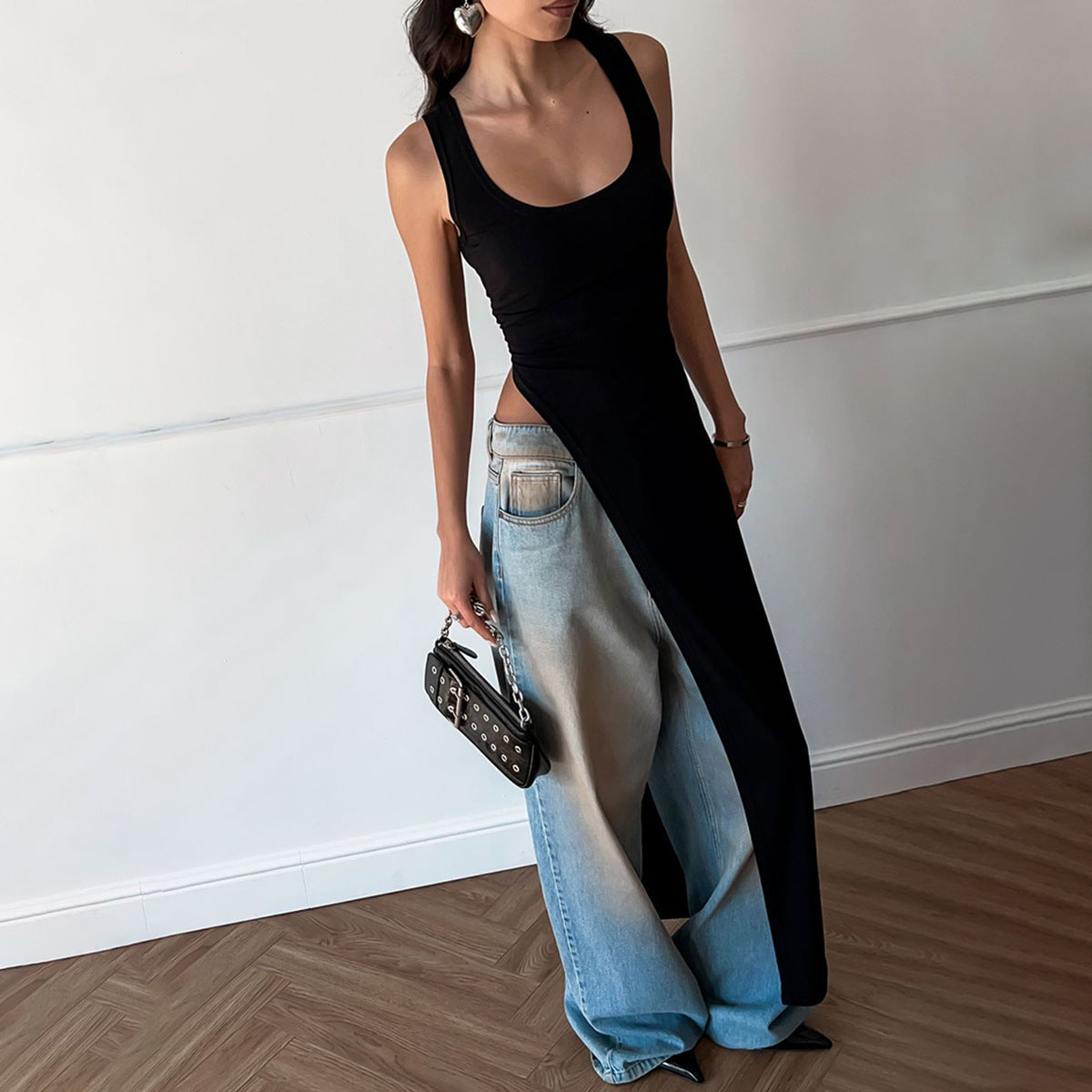 Tyra Long Asymmetrical Top