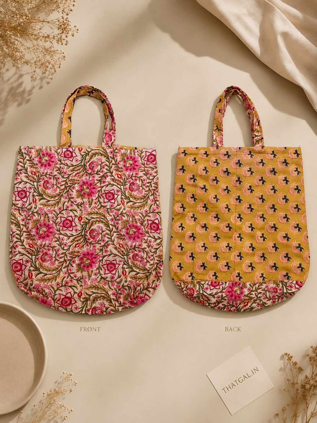 Gulzaar Tote - Mustard Bloom