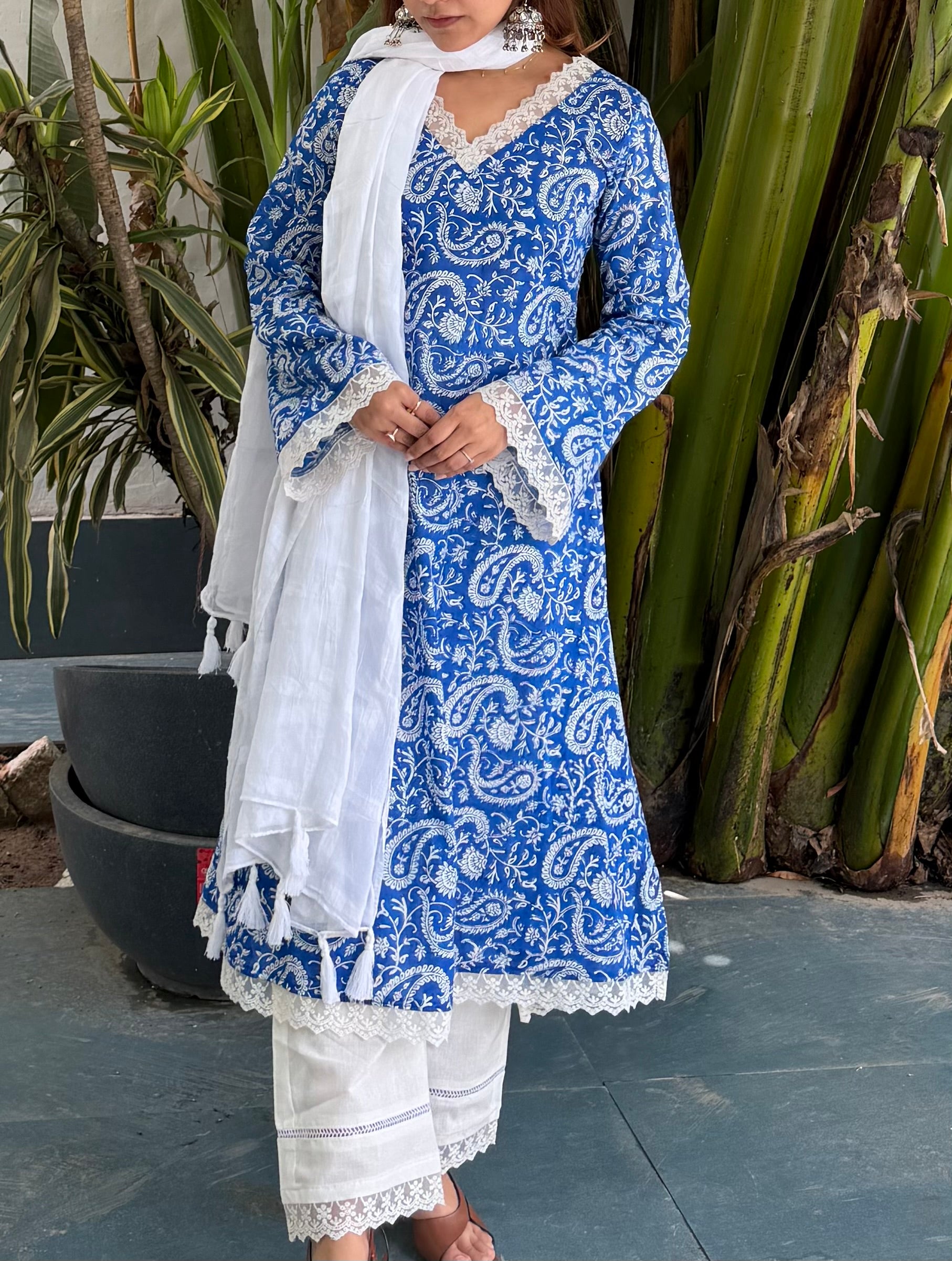 Sukoon Suit Set - Hand Block Printed