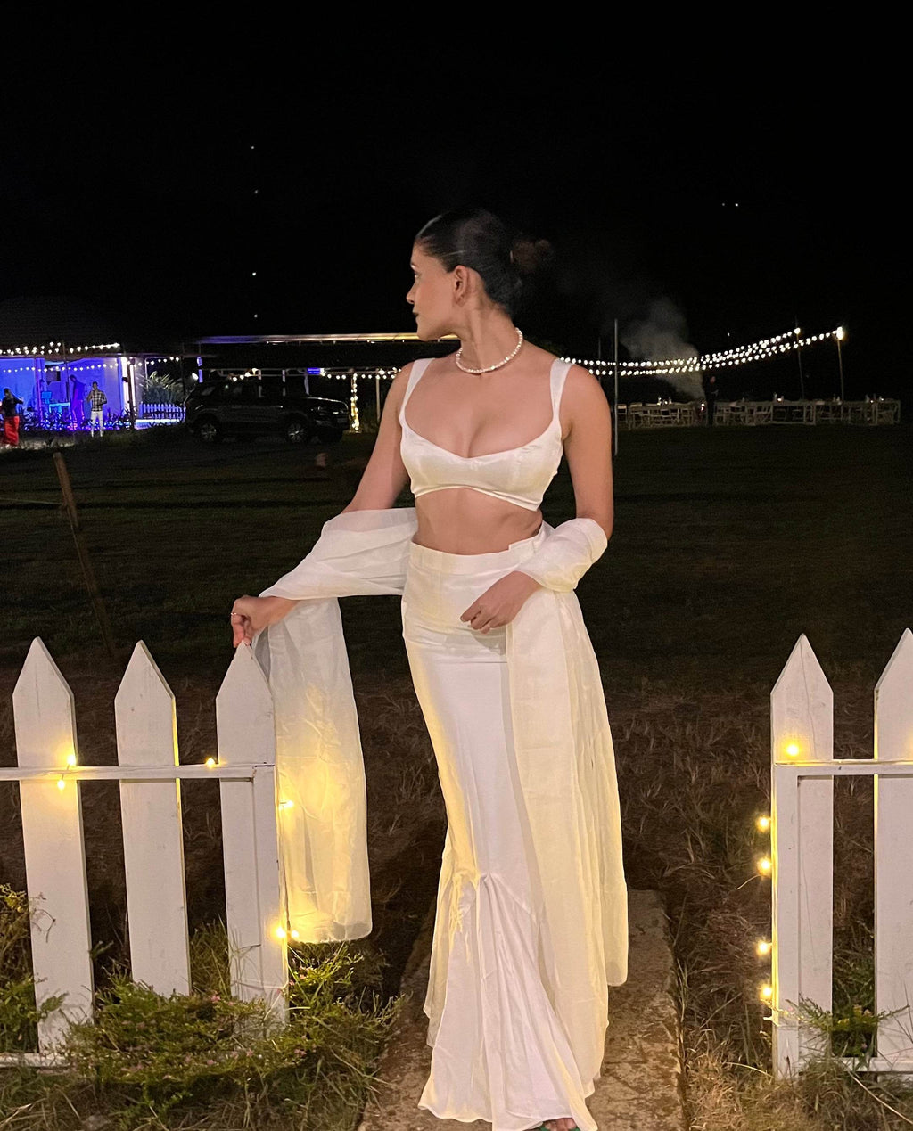 Amara - 3-Piece Off White Satin Set - That Gal