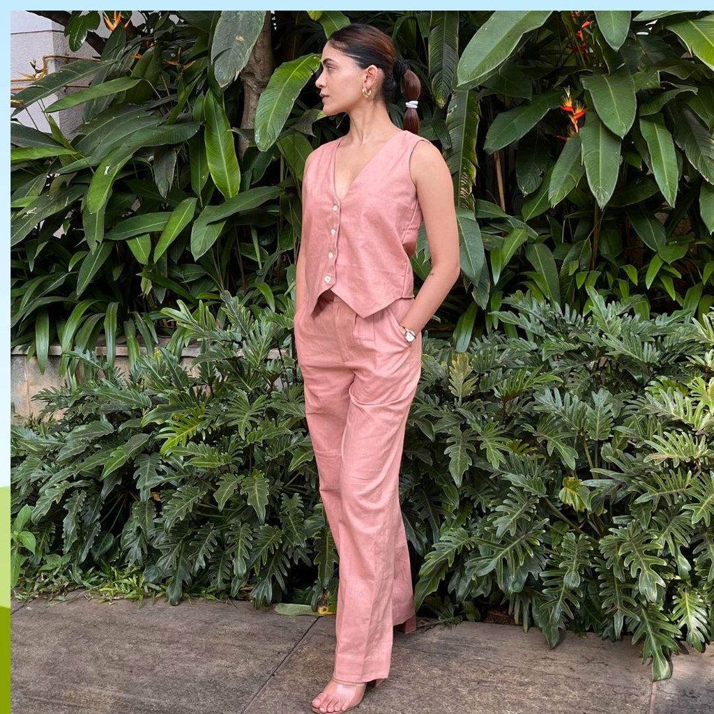 Linen Coord Set - Pink - That Gal