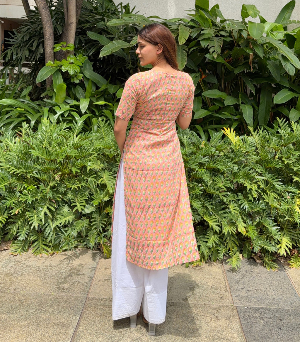 Nazakat Hand Block Printed Kurti