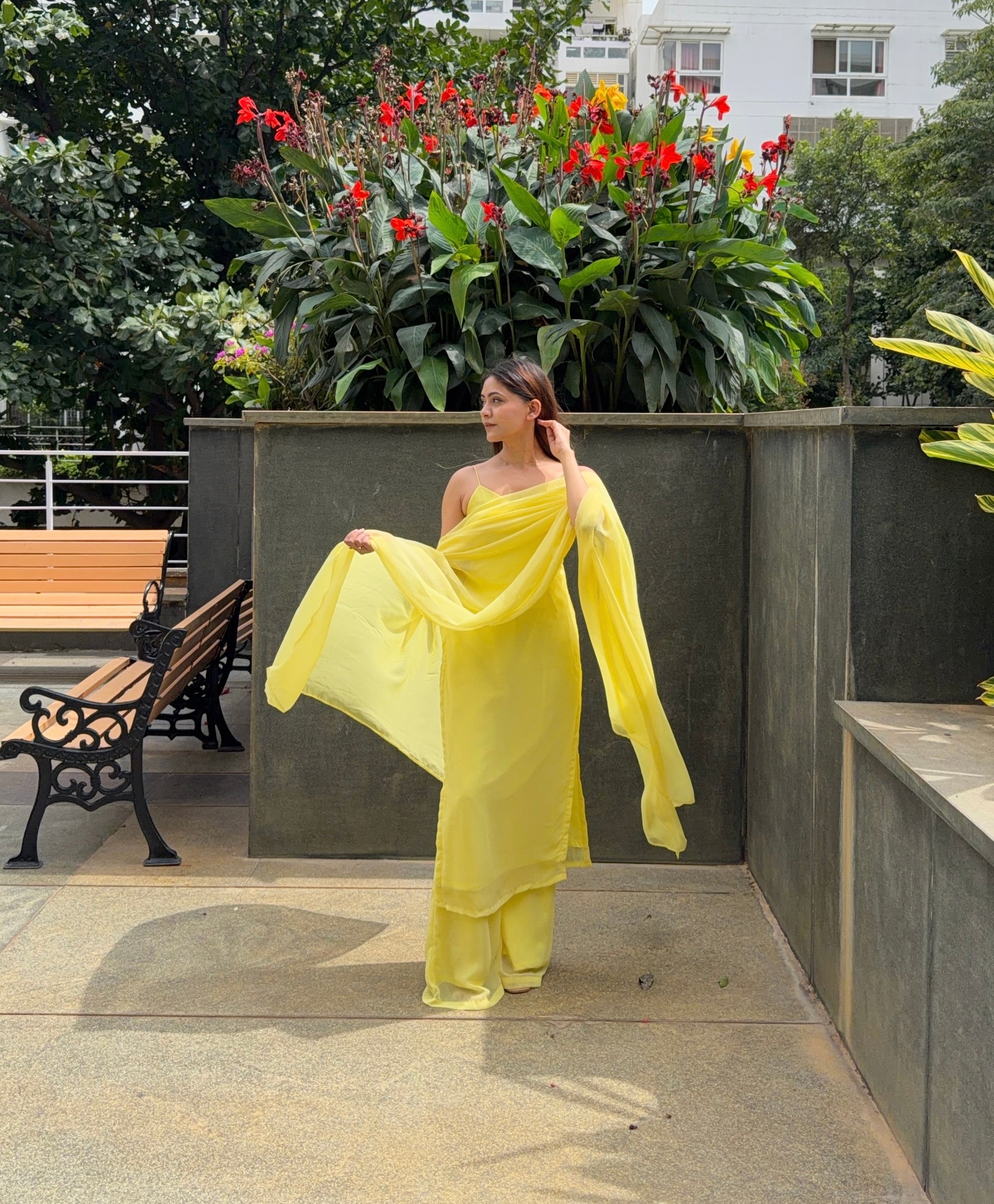 Genda Suit Set - Lemon Yellow