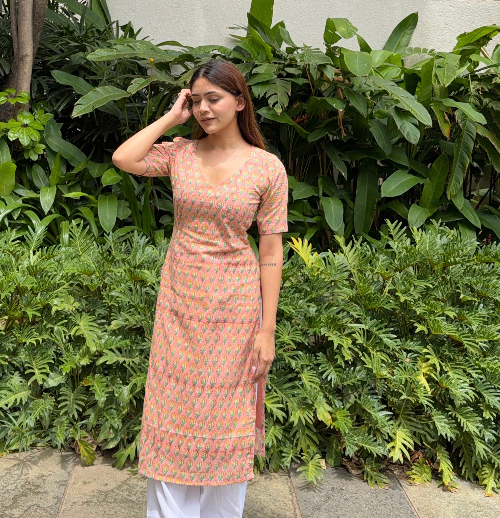 Nazakat Hand Block Printed Kurti