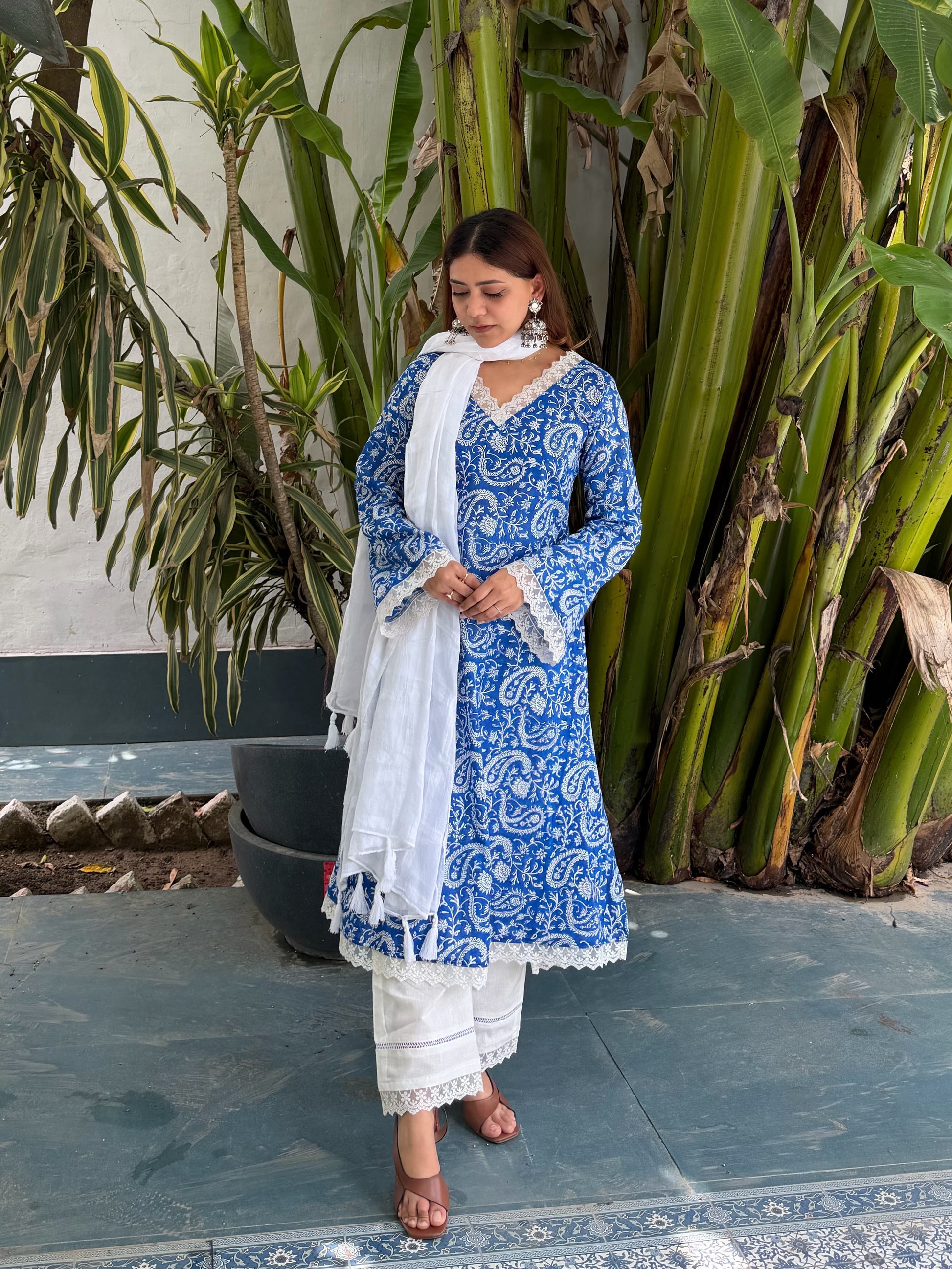 Sukoon Suit Set - Hand Block Printed