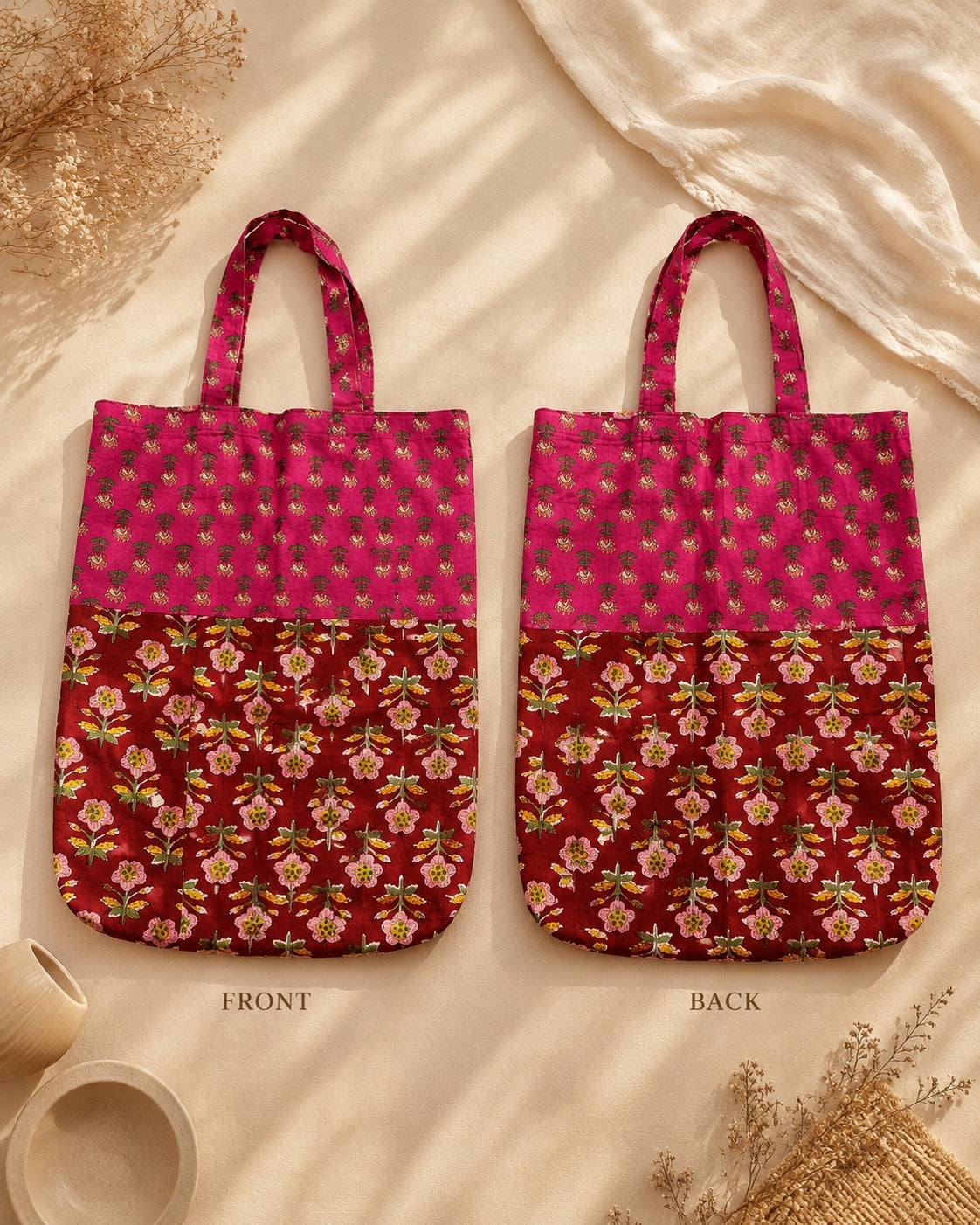 Gulzaar Tote - Rose Garden