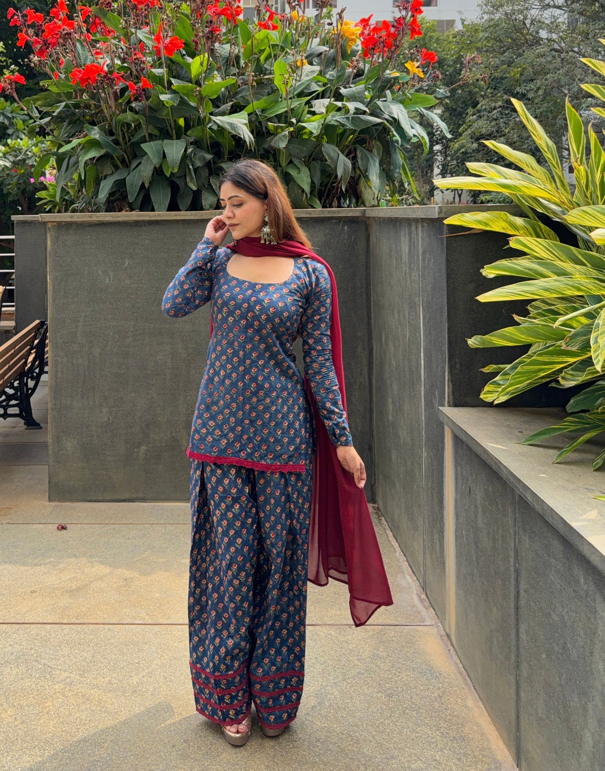 Illahi Hand Printed Farshi Set - Full Sleeves