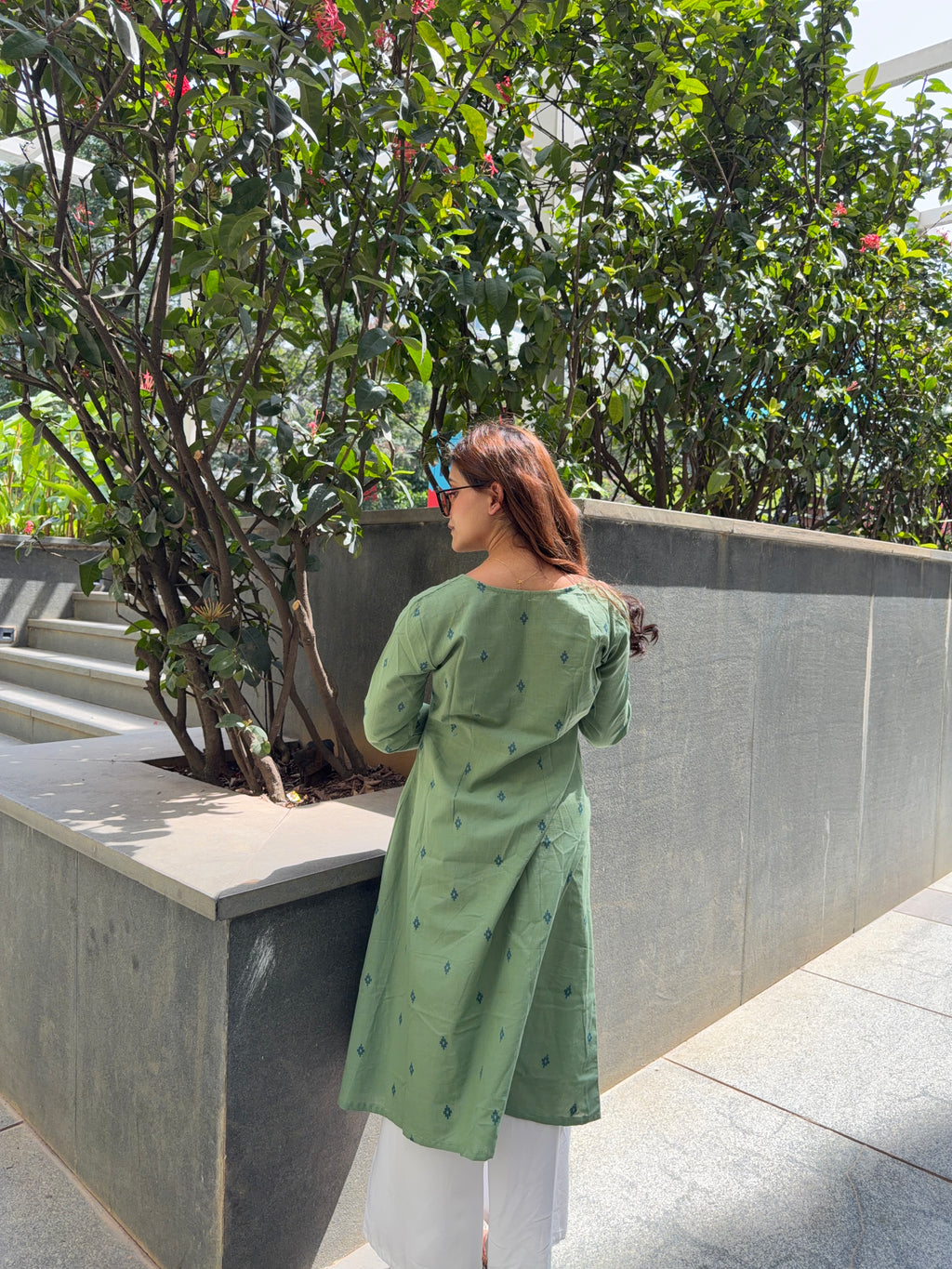 Heba Jamdani Kurti - Relaxed Fit