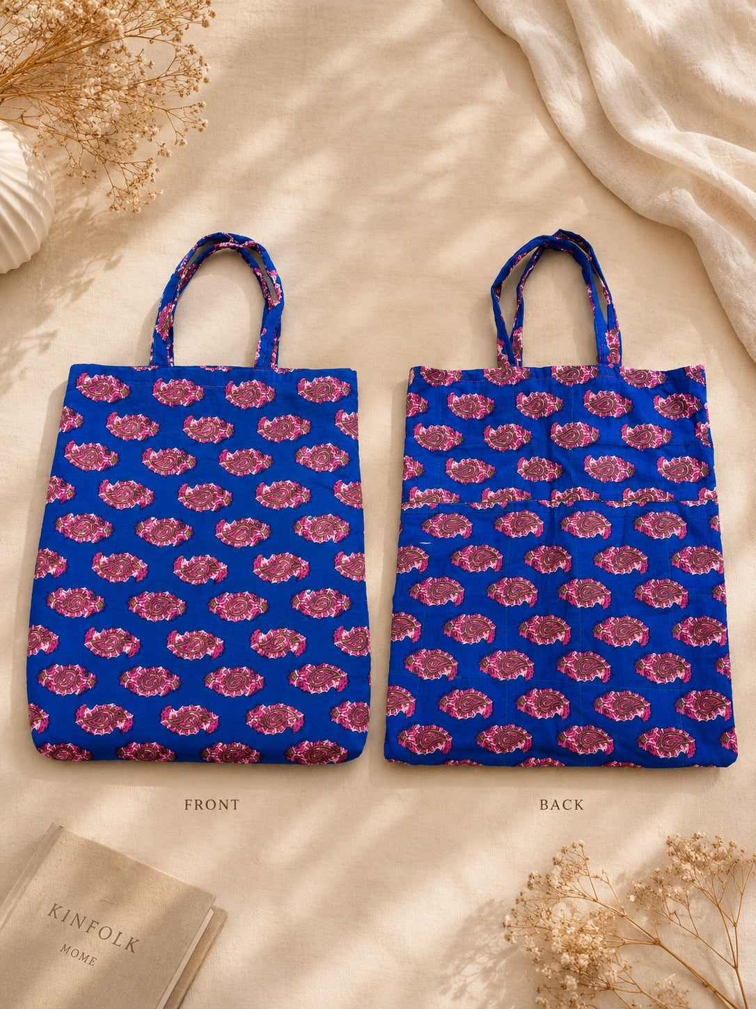 Gulzaar Tote - Indigo Paisley