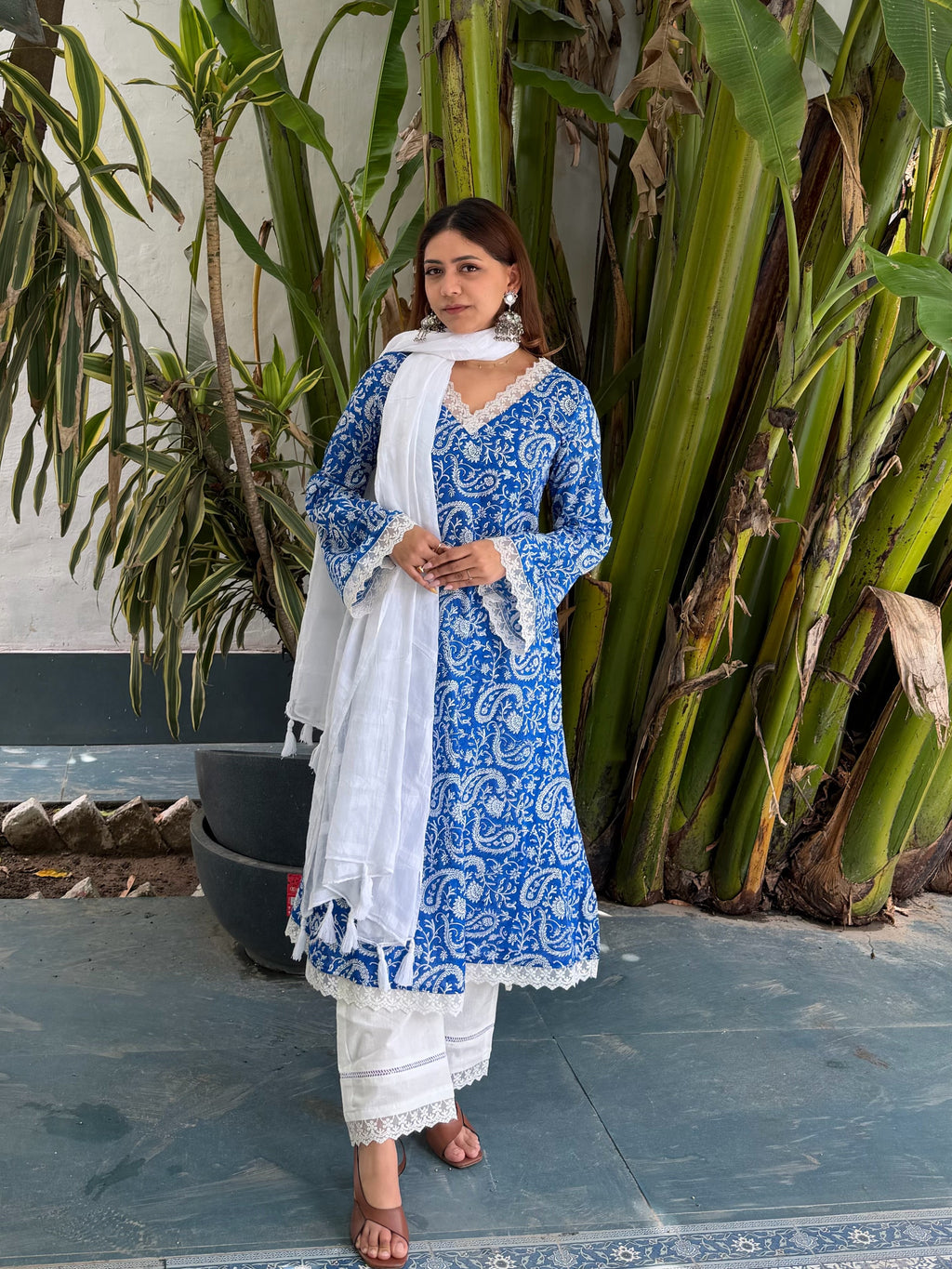 Sukoon Suit Set - Hand Block Printed