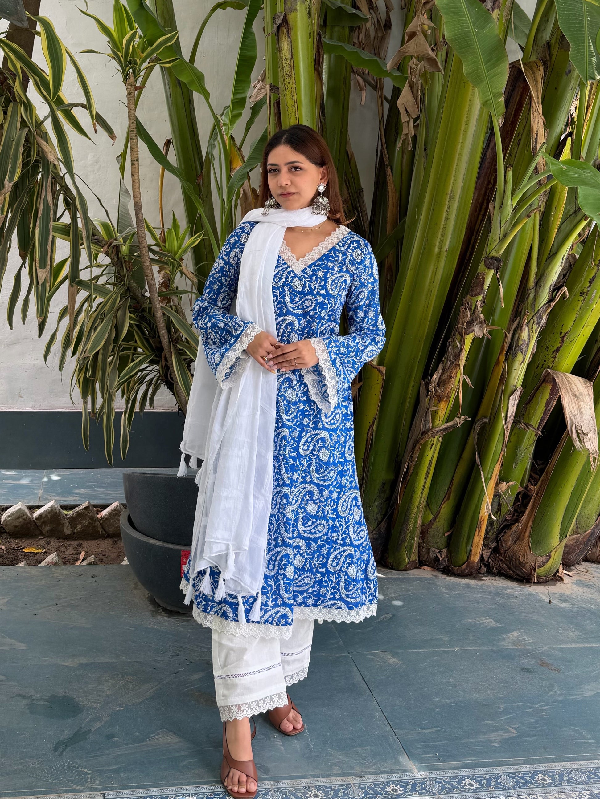 Sukoon Suit Set - Hand Block Printed