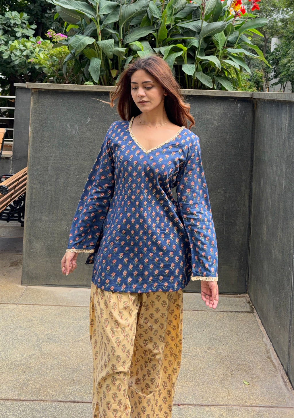 Eira Farshi Set - Hand Block Printed