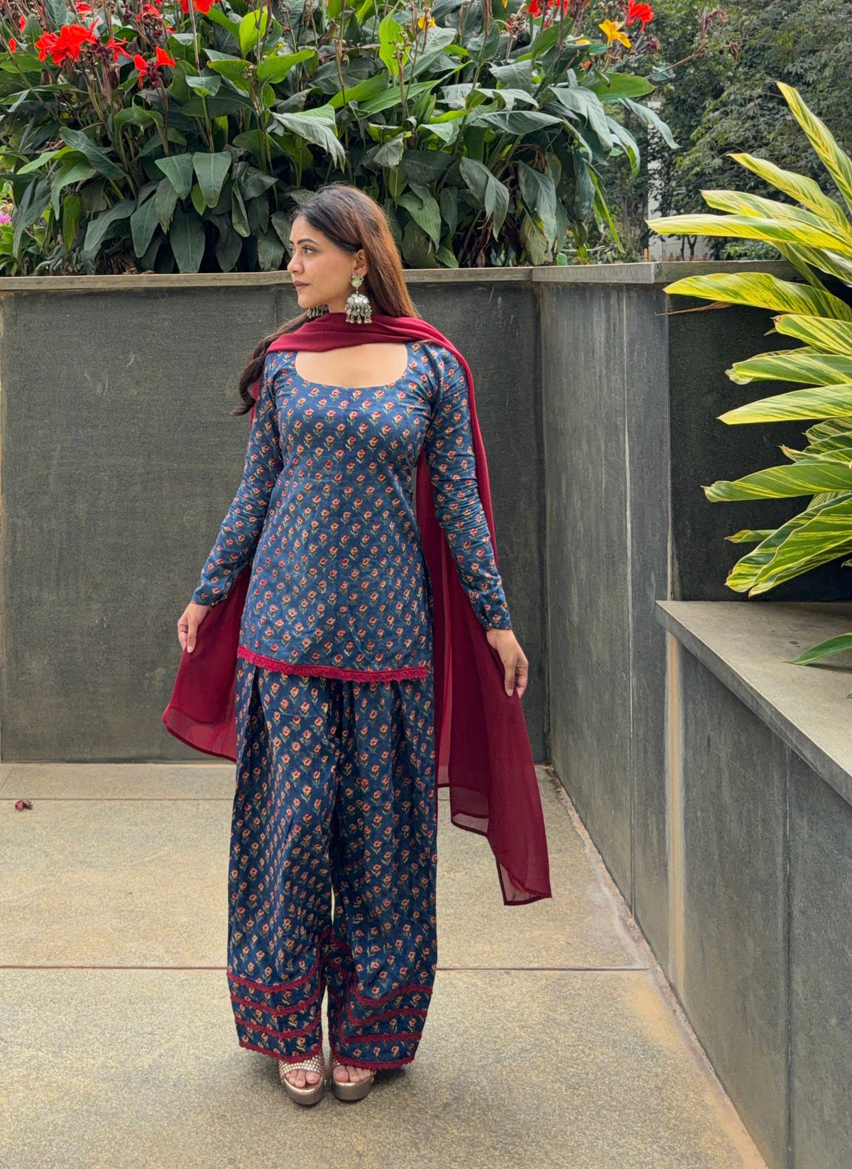 Illahi Hand Printed Farshi Set - Full Sleeves