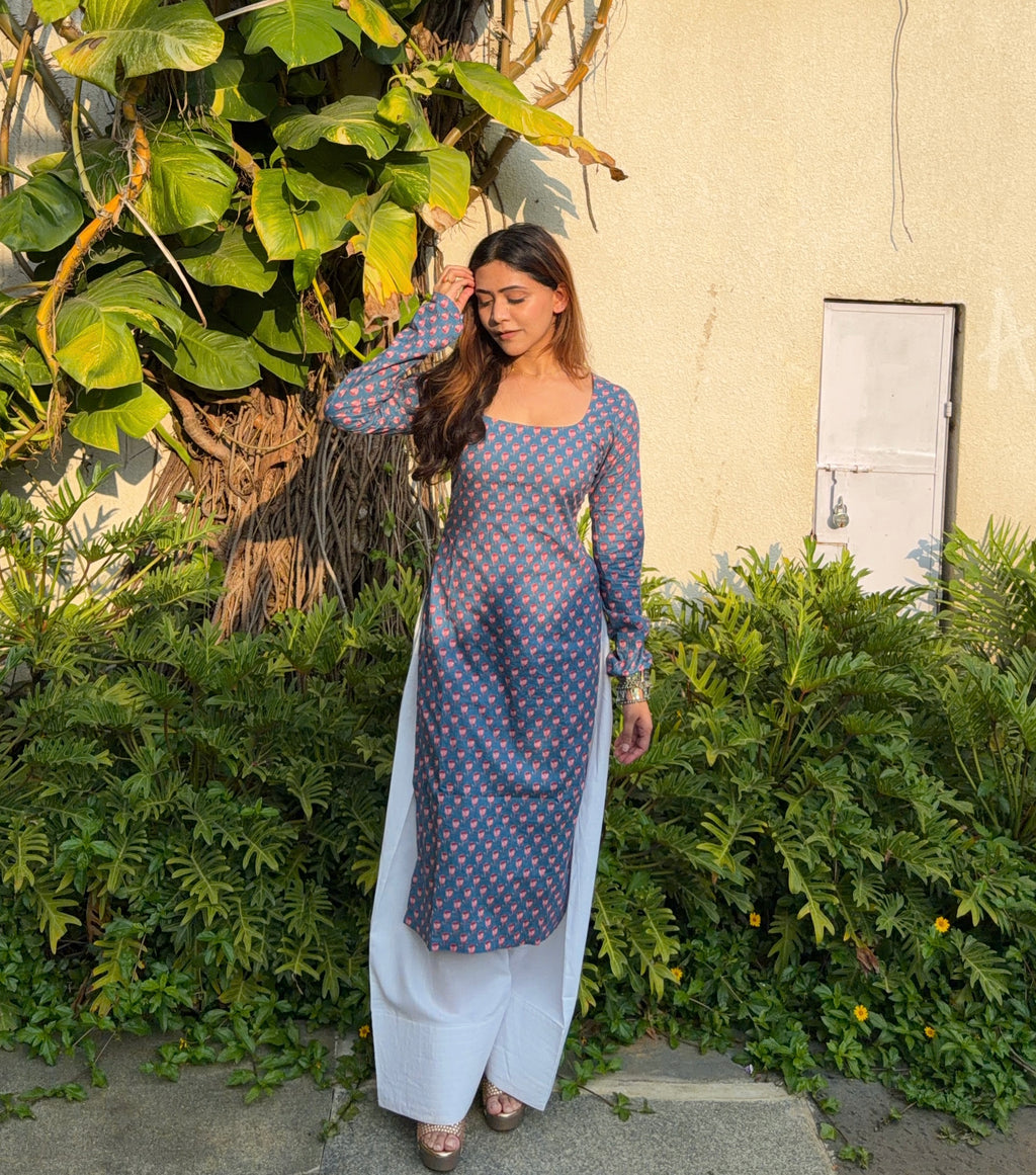 Saira Hand Block Printed Kurti