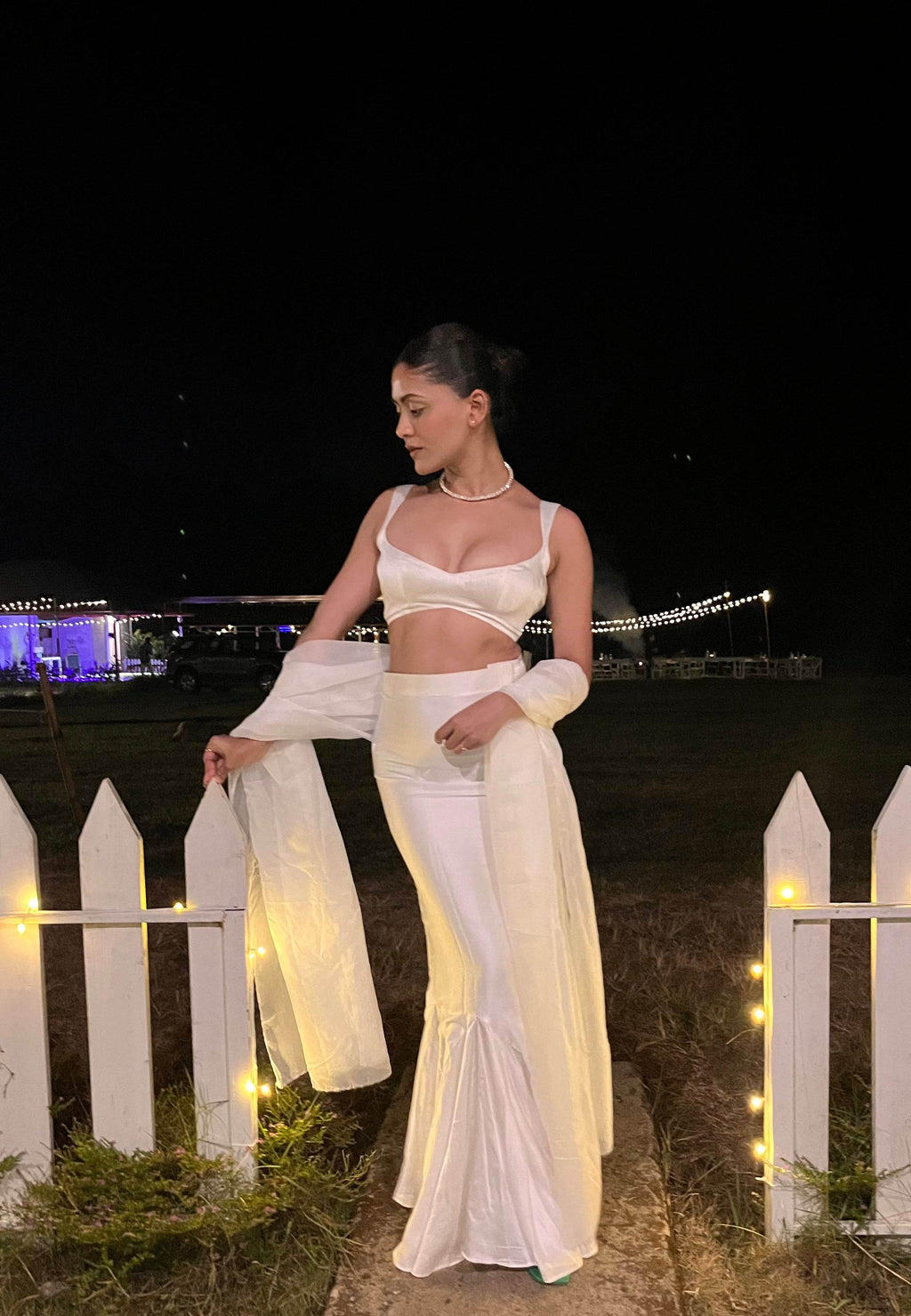 Amara - 3-Piece Off White Satin Set - That Gal