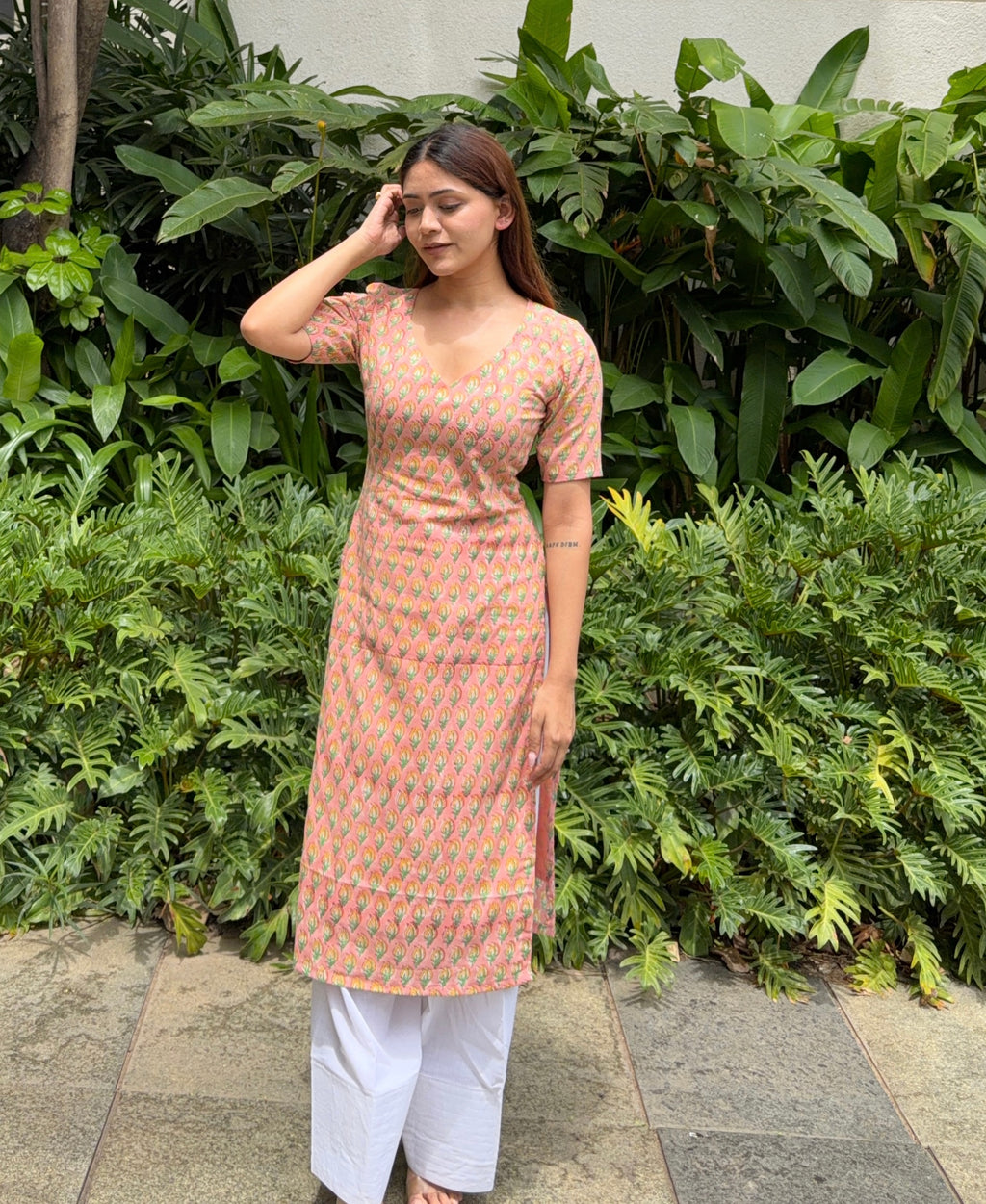 Nazakat Hand Block Printed Kurti
