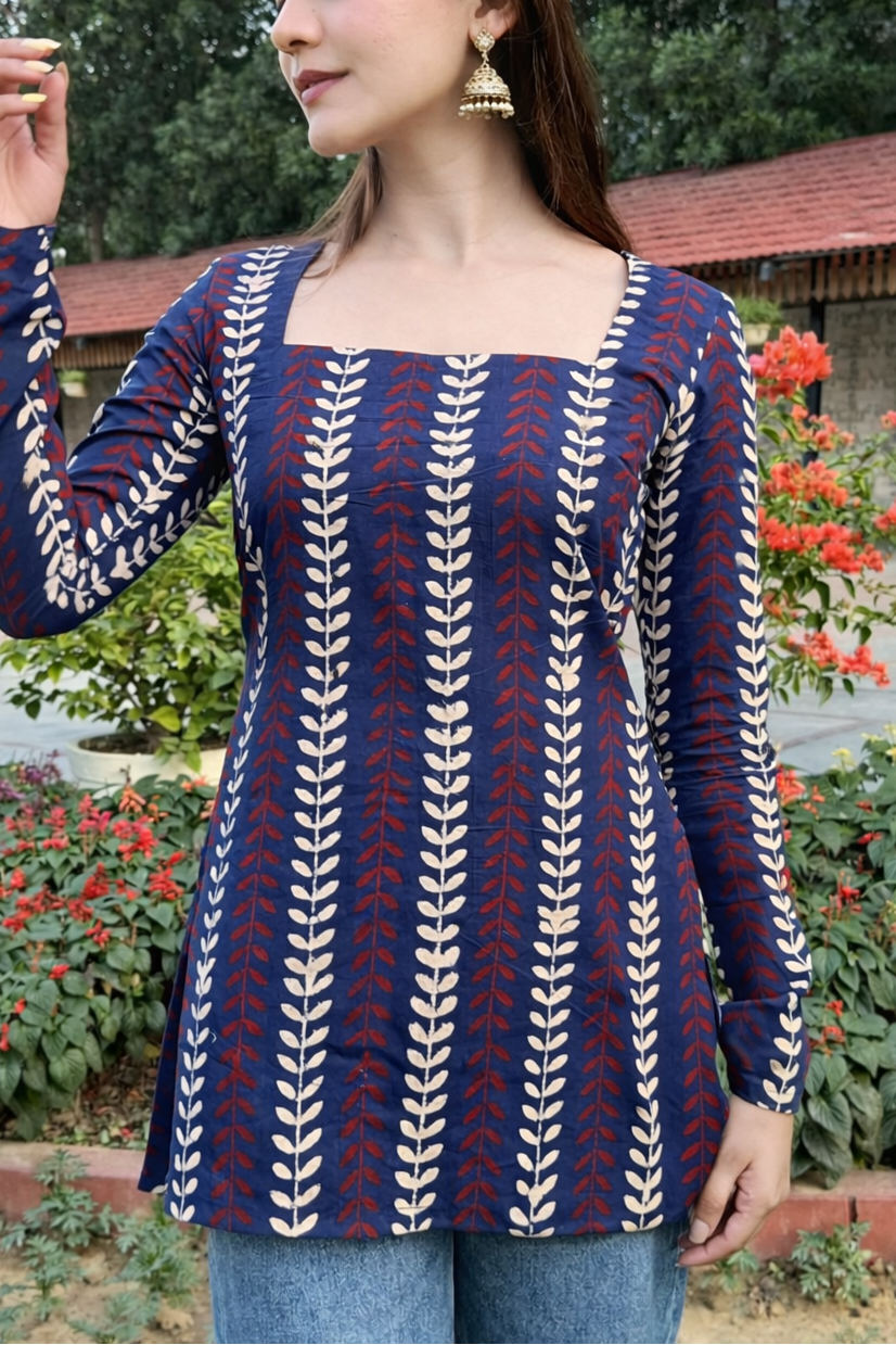 Alina Bagru Print Relaxed Fit Kurti