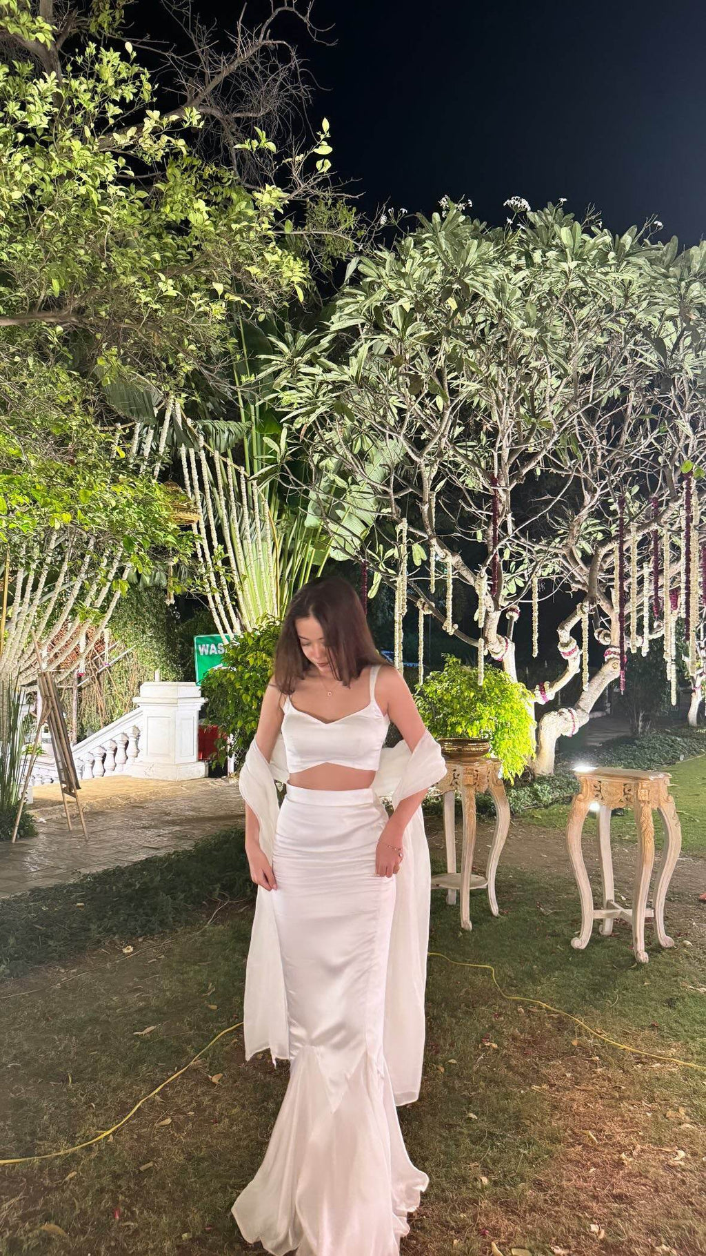 Amara - 3-Piece Off White Satin Set - That Gal