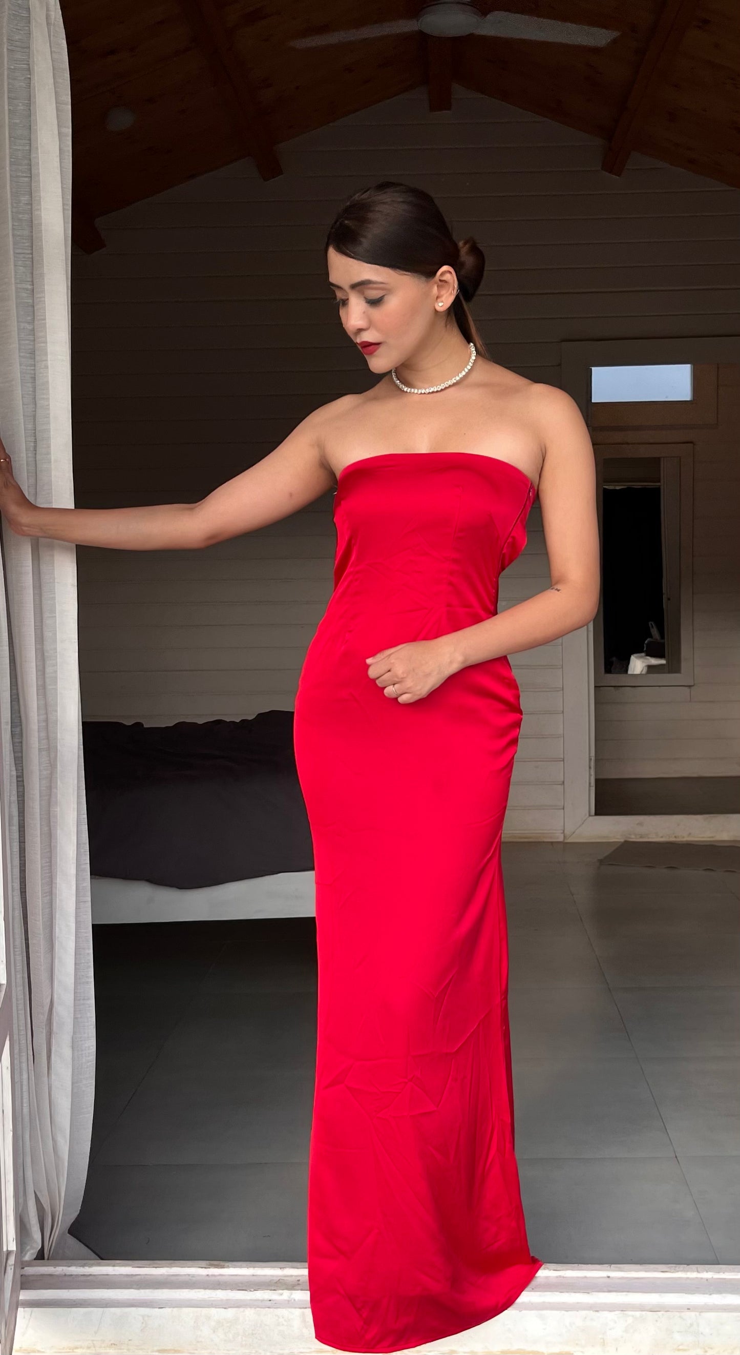 Rose Maxi Dress - Royal Red