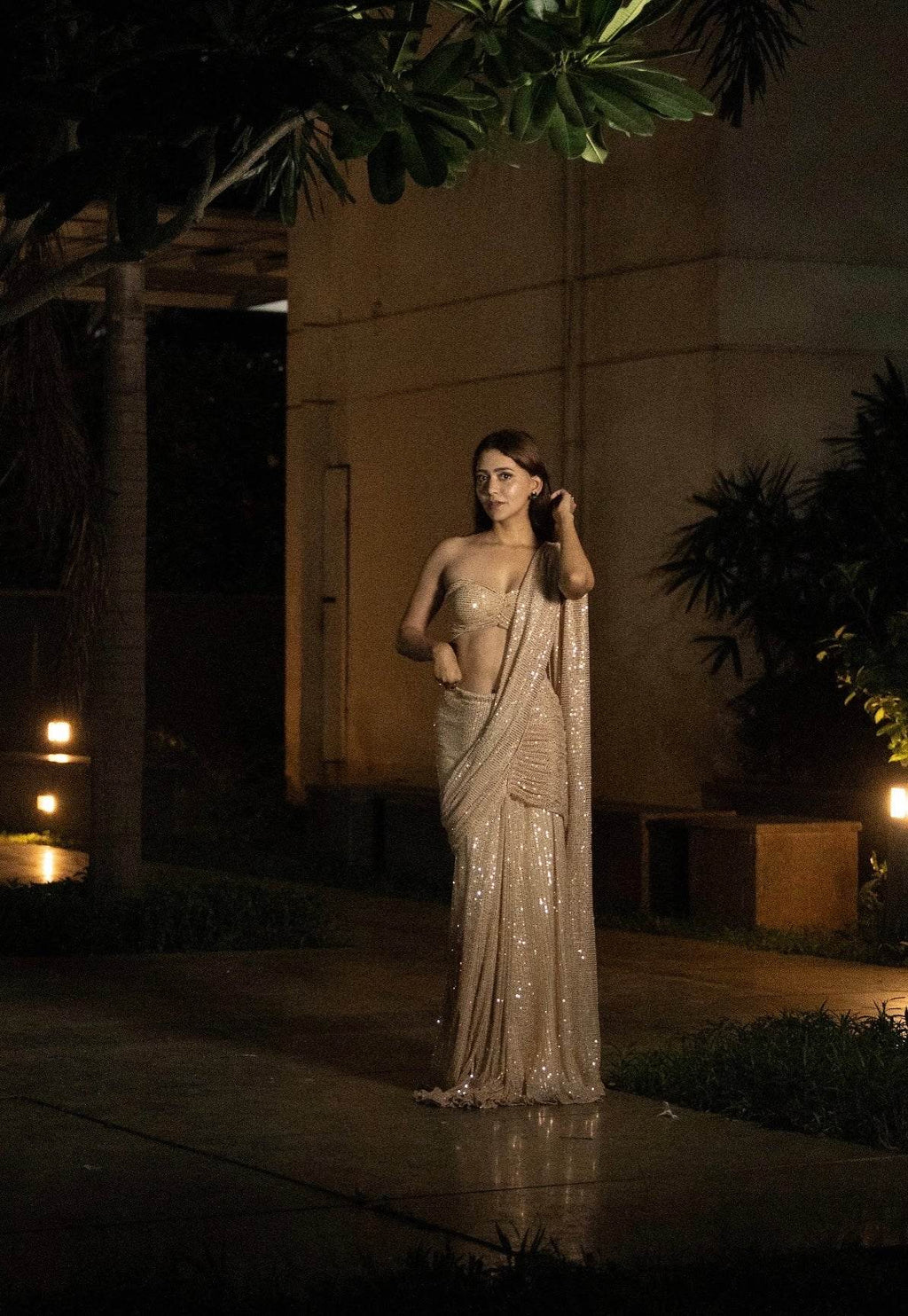 Adriana Pre-Stiched Saree - Gold - That Gal