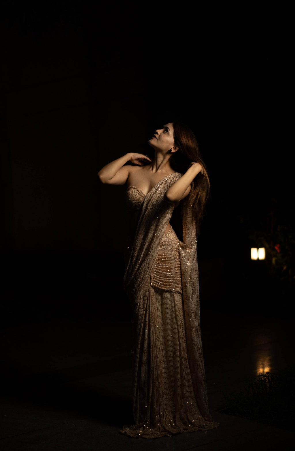 Adriana Pre-Stiched Saree - Gold - That Gal